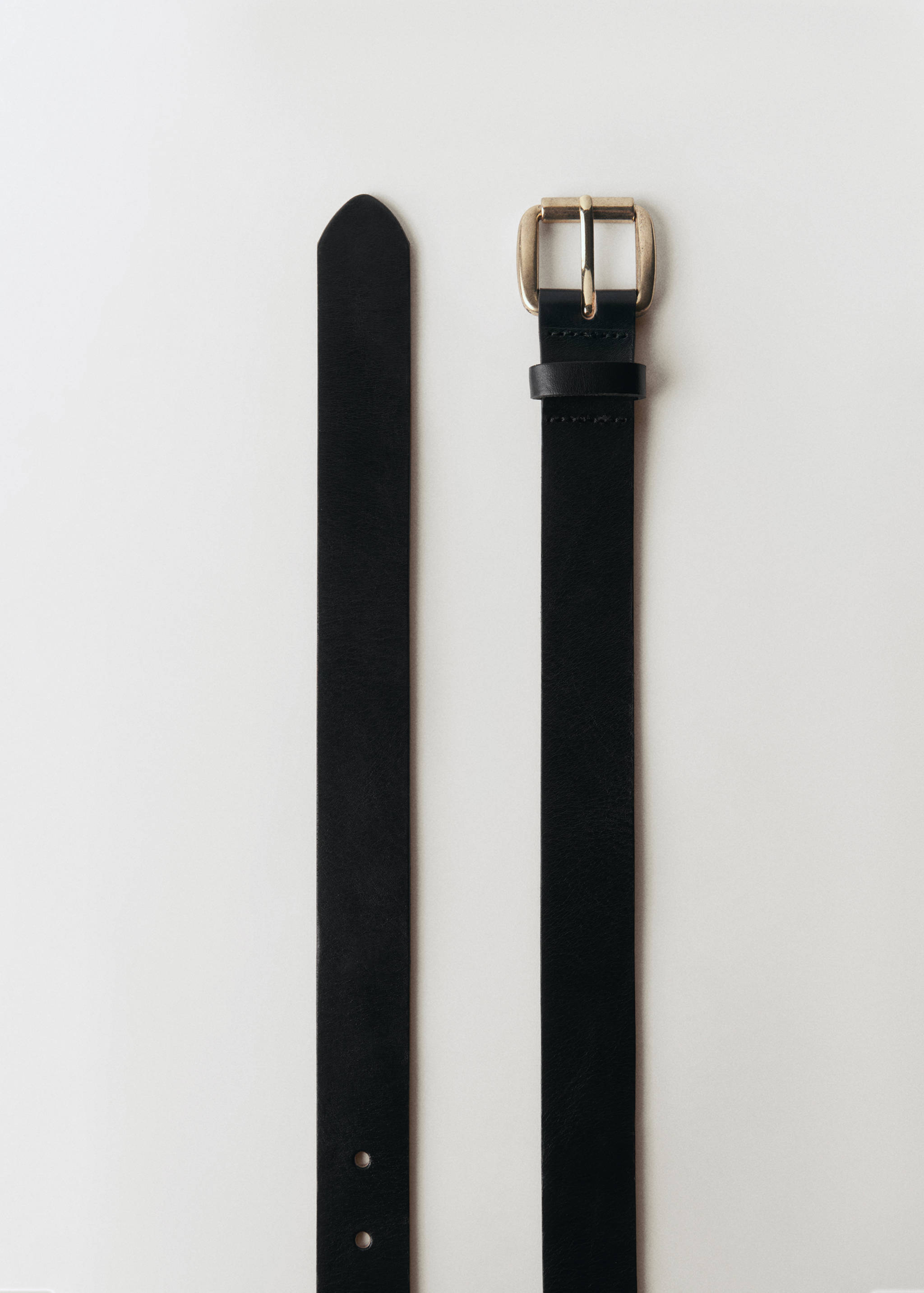 Ceinture en cuir à boucle carrée - Détail de l'article 1