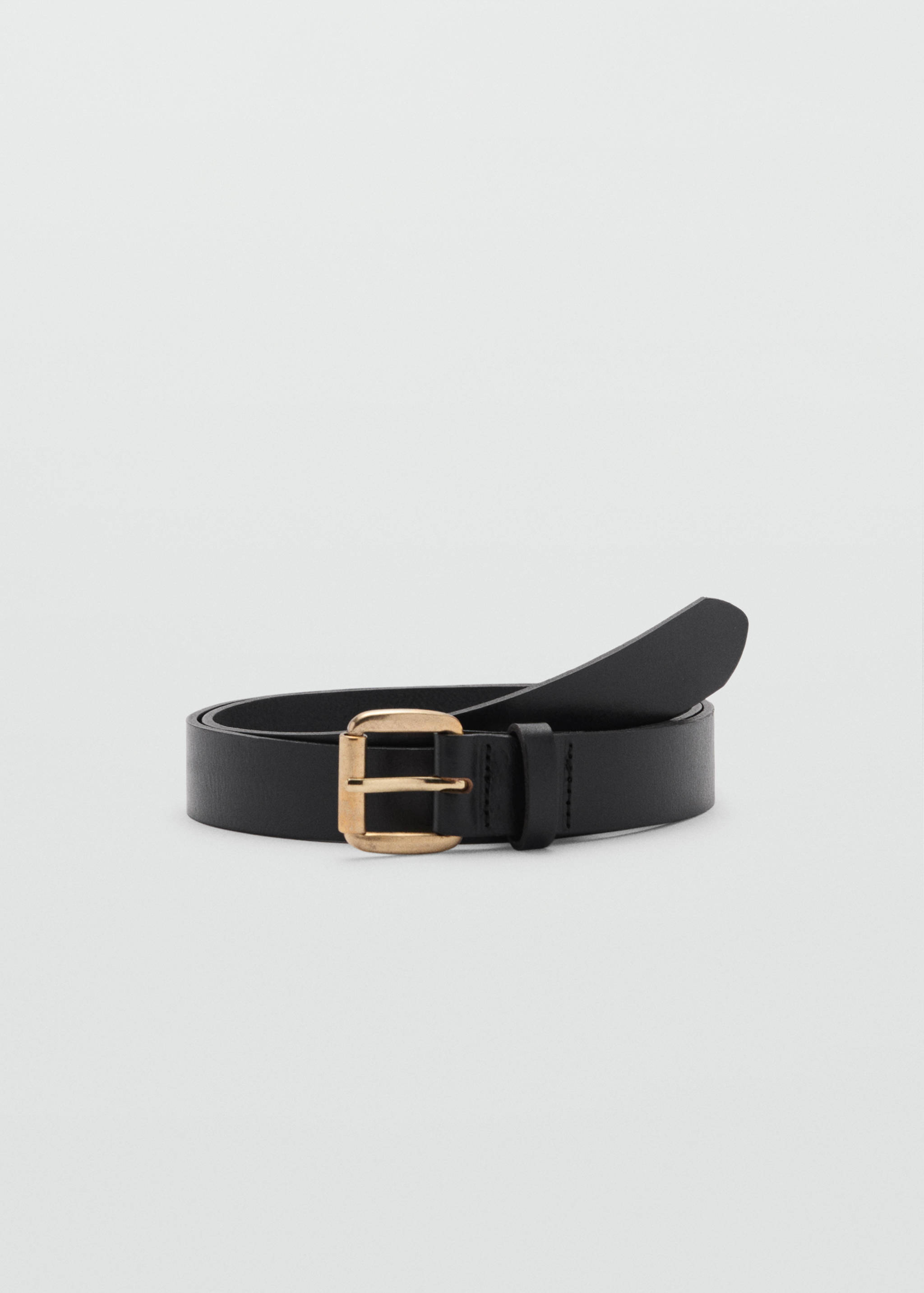 Leather belt with square buckle - Article without model