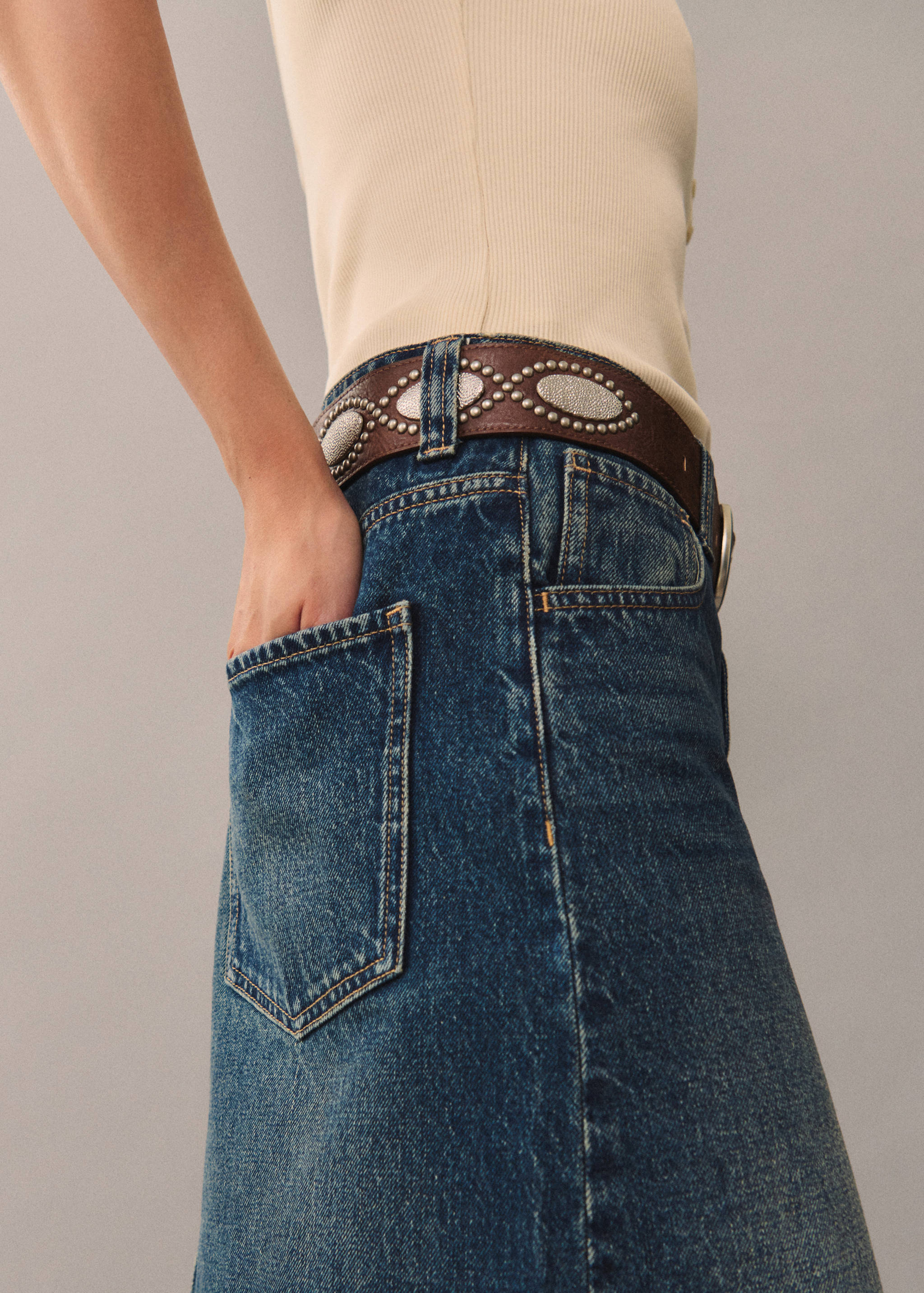 Metal appliqué belt - General plane