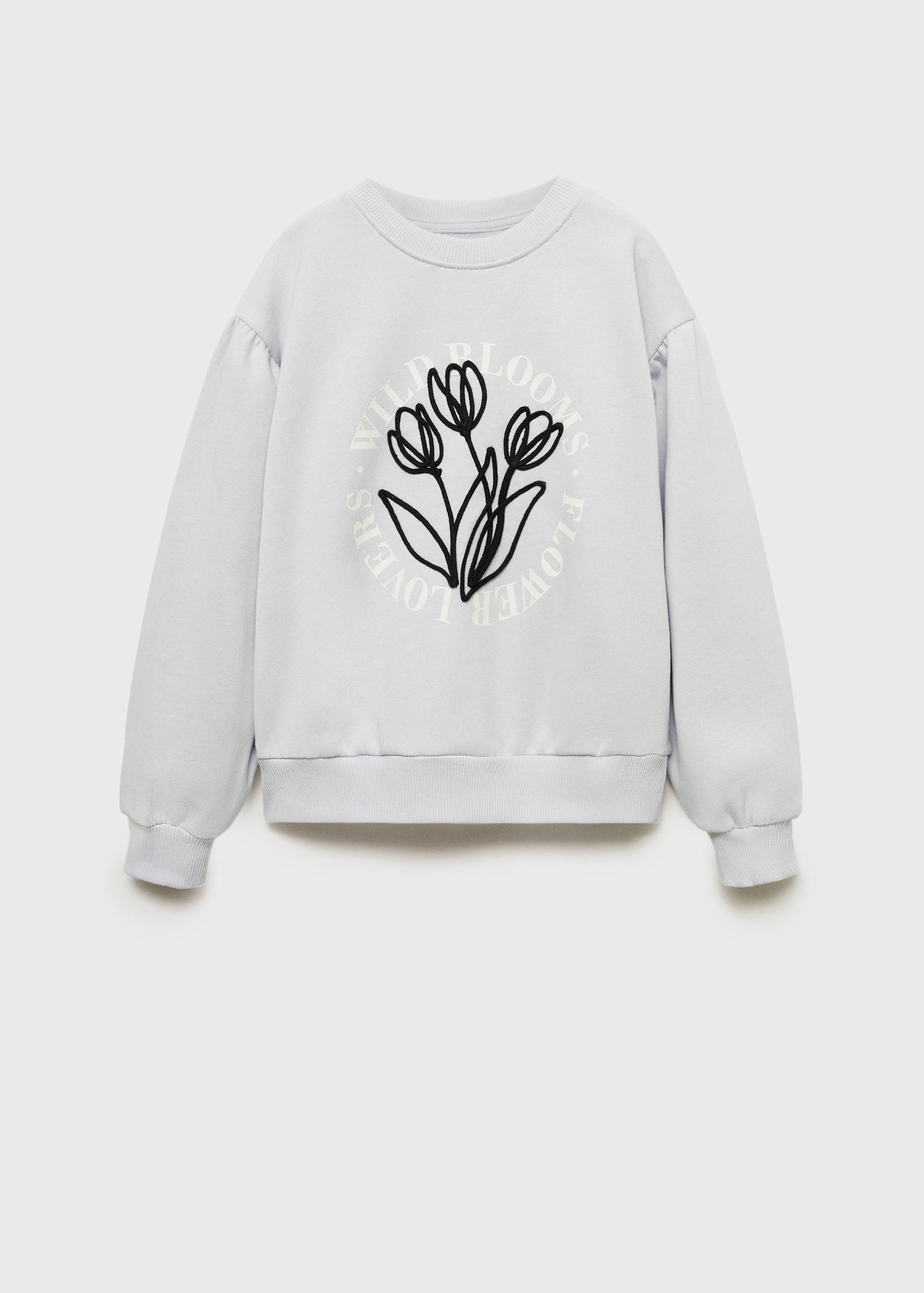 Embroidered detail cotton sweatshirt - Article without model