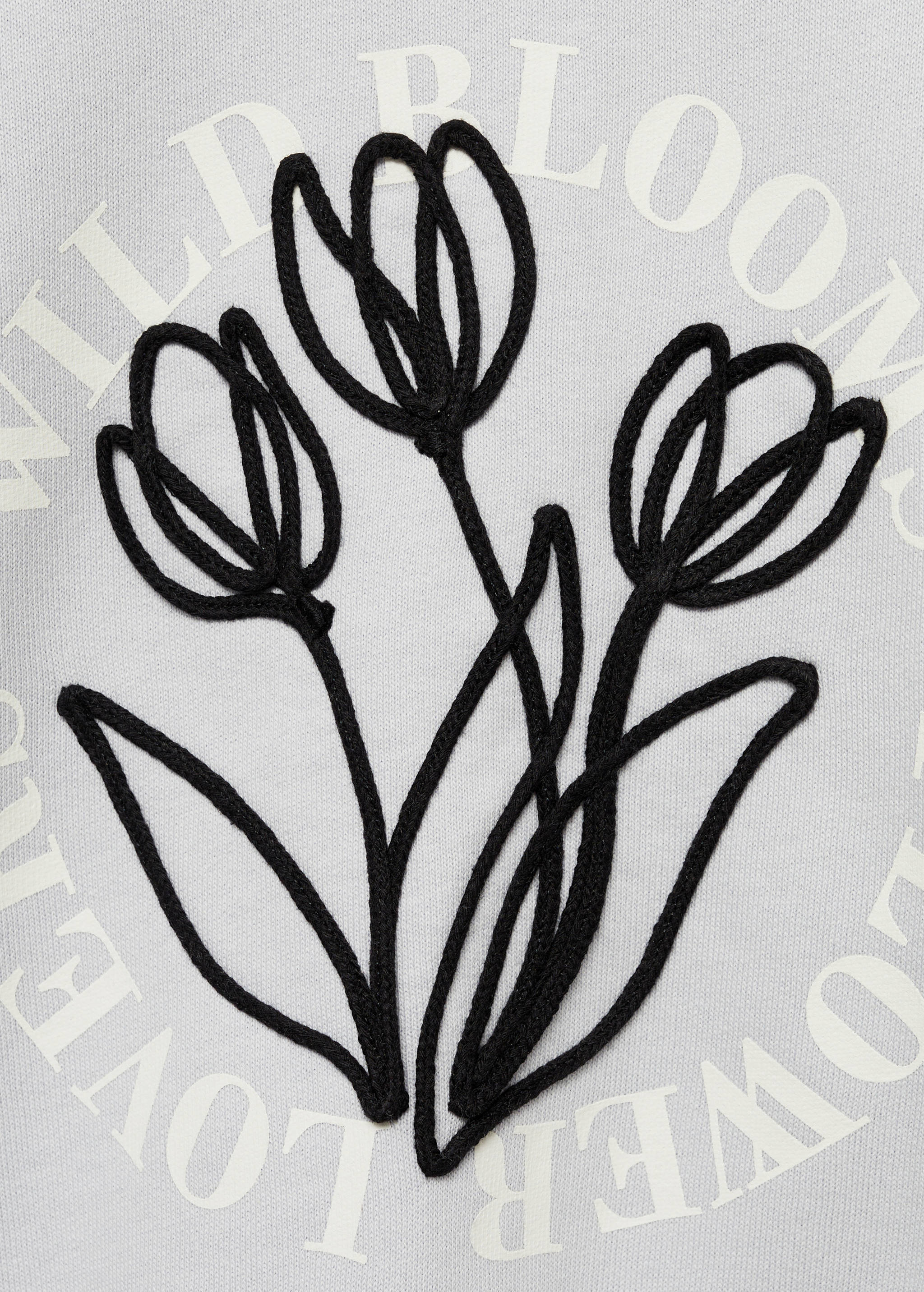 Embroidered detail cotton sweatshirt - Details of the article 0