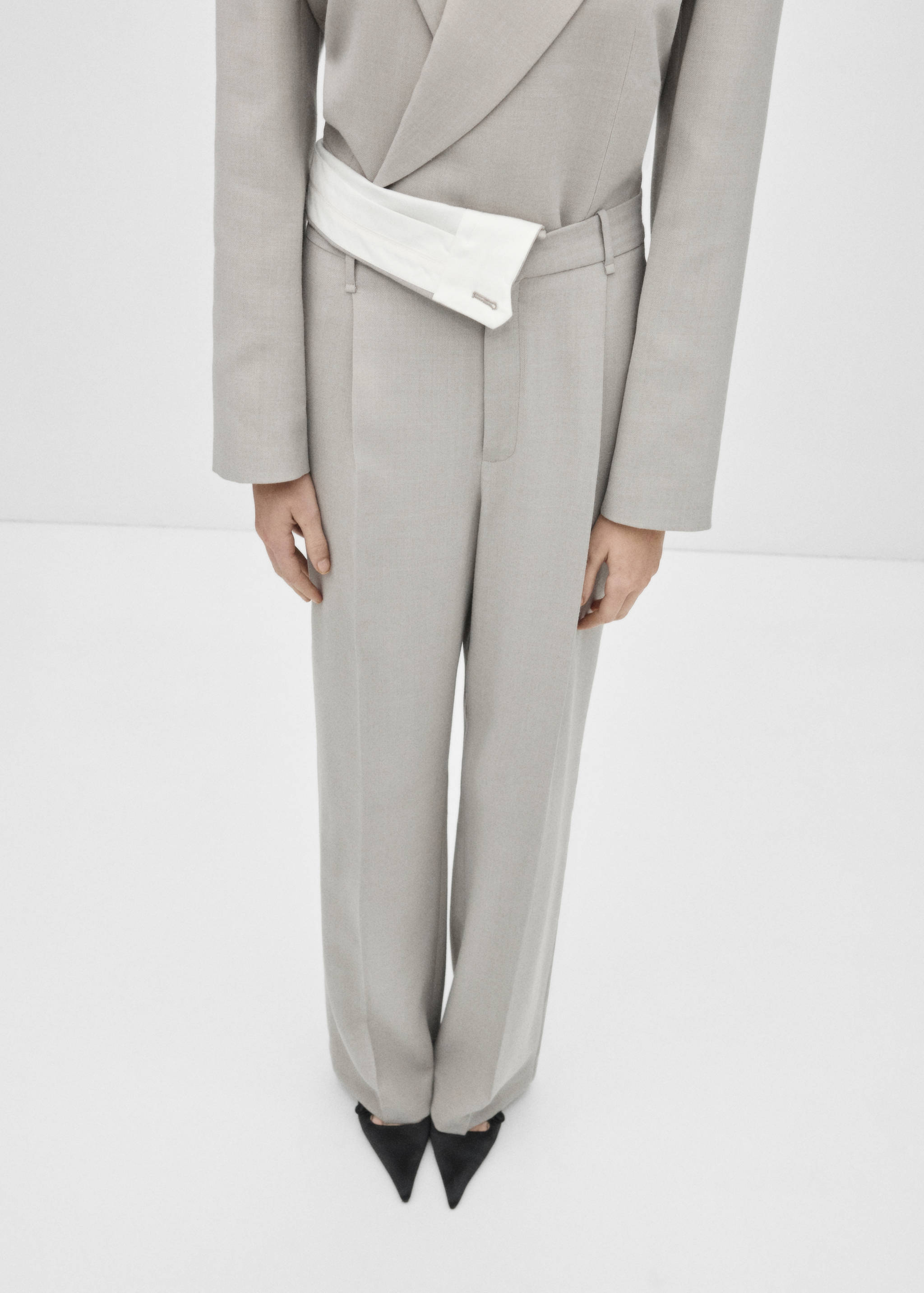 Straight-fit suit trousers - Details of the article 6
