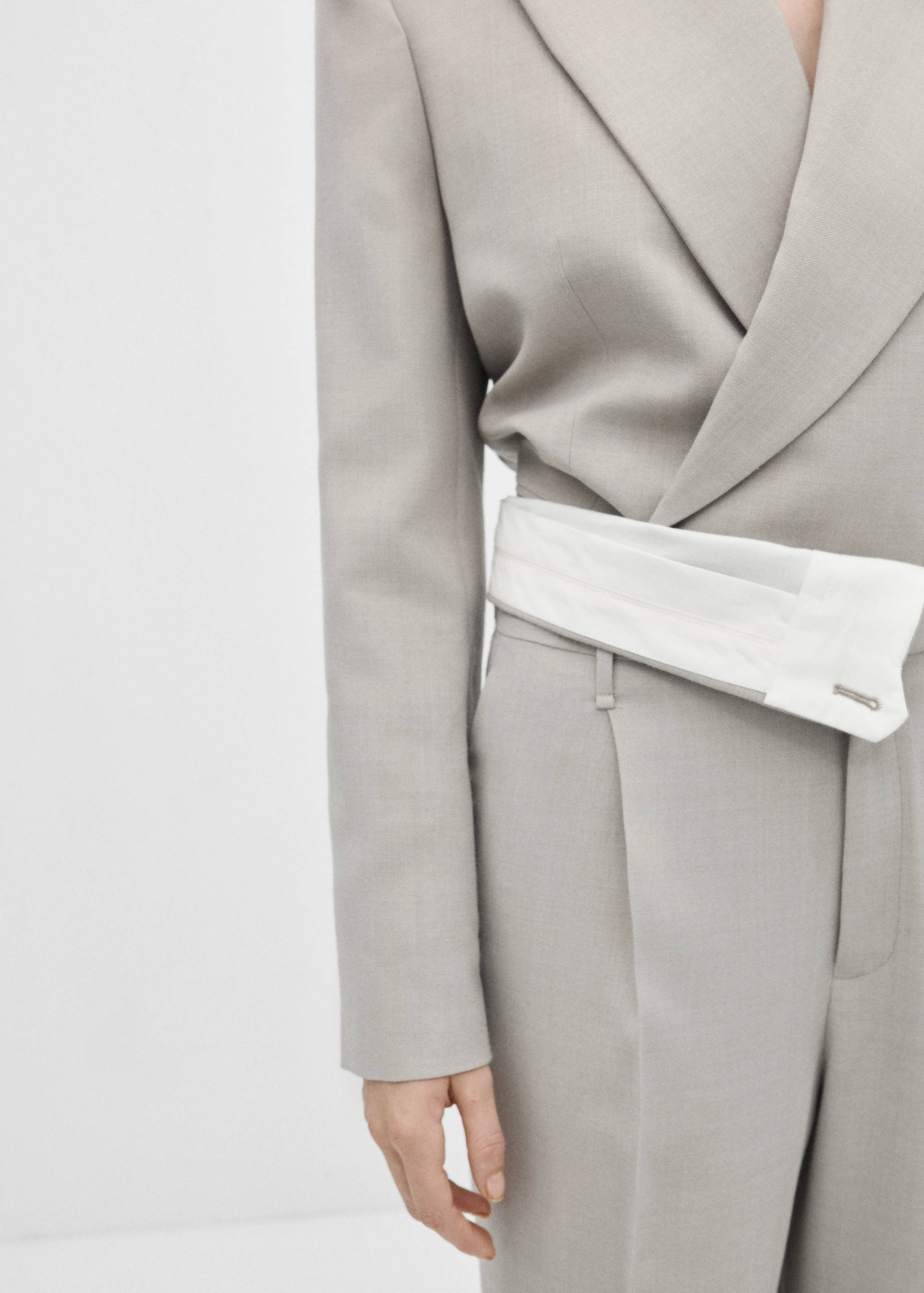 Straight-fit suit trousers - Details of the article 2