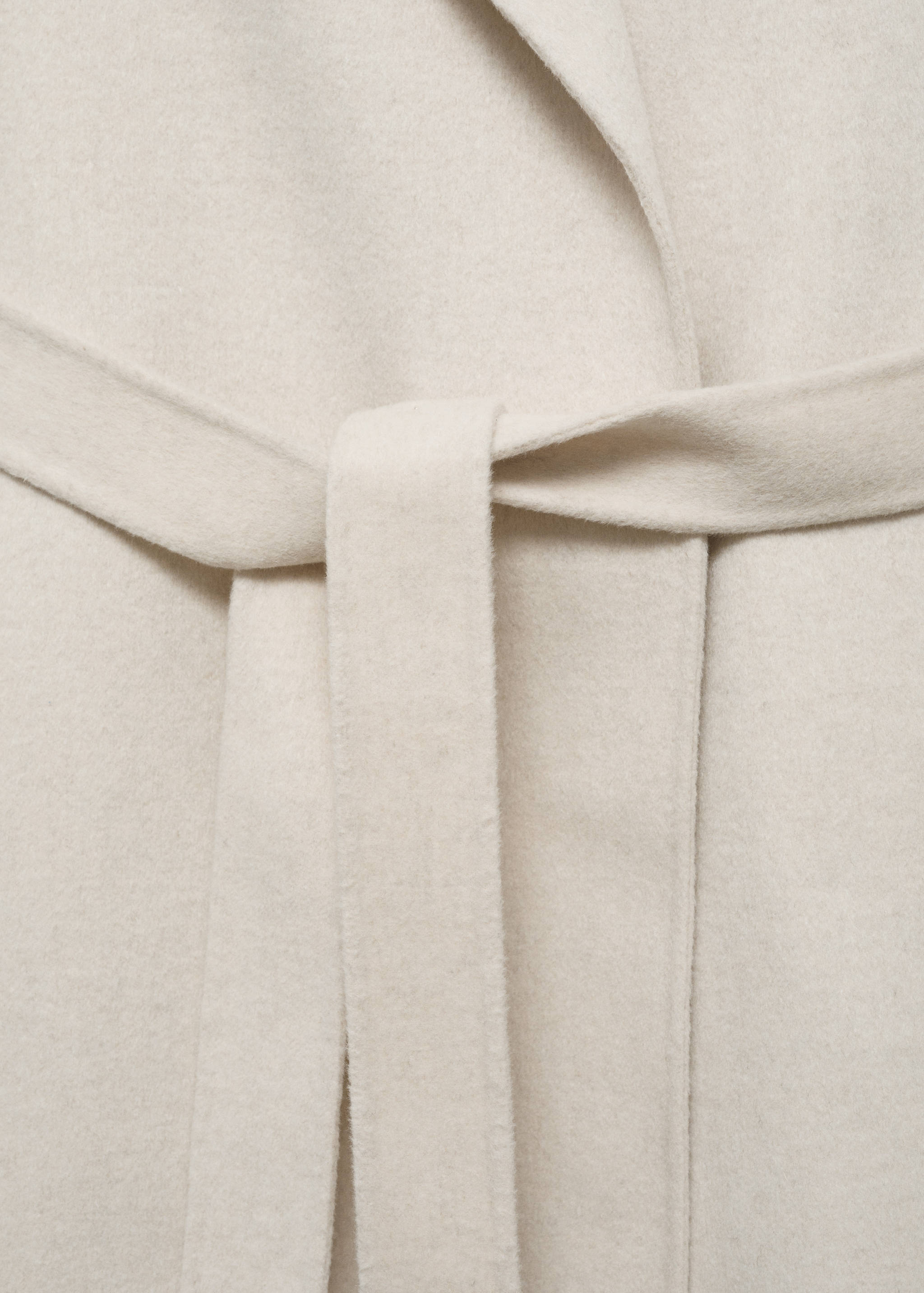 Handmade wool coat with belt - Details of the article 0