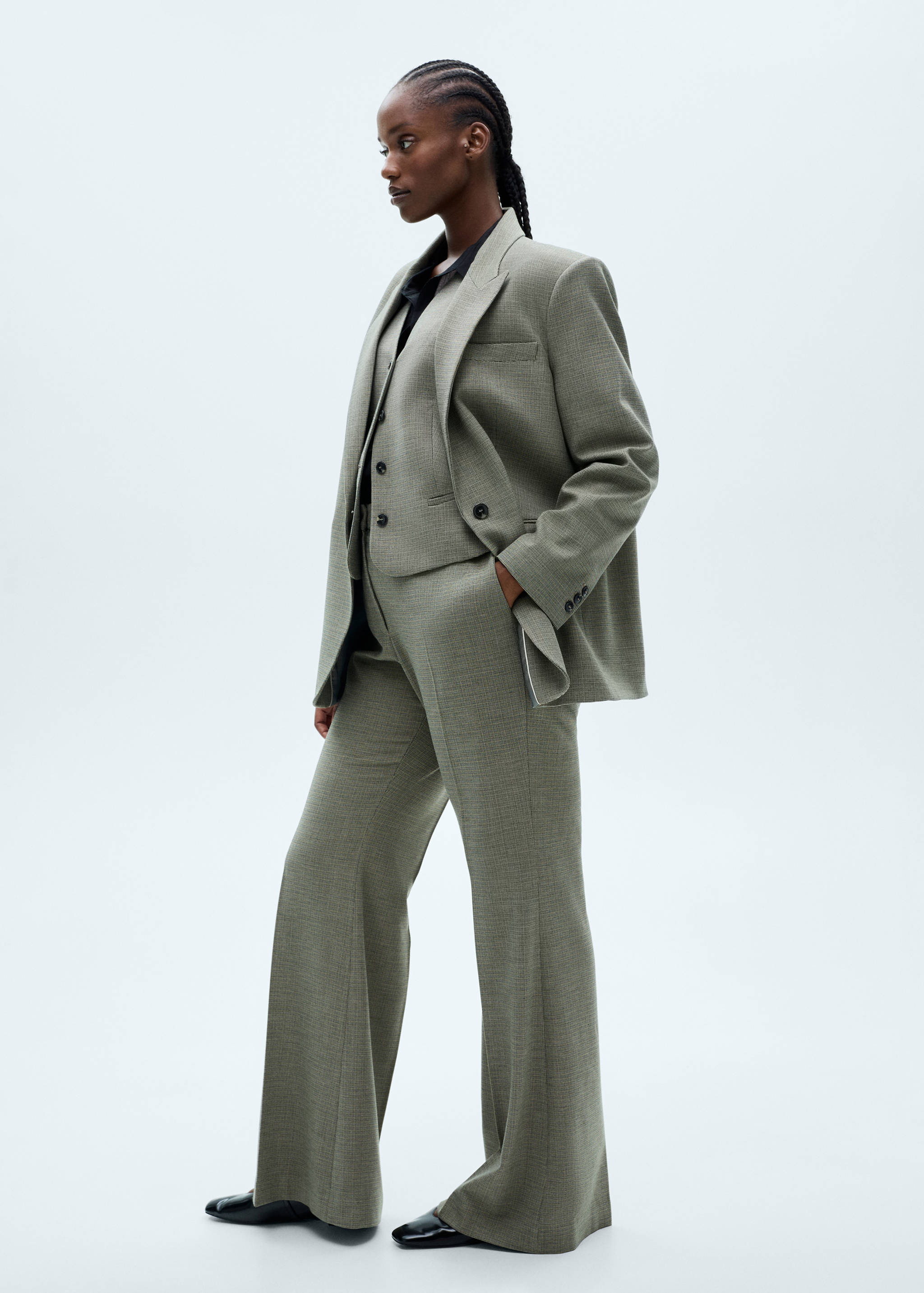 Flared suit trousers - Details of the article 3