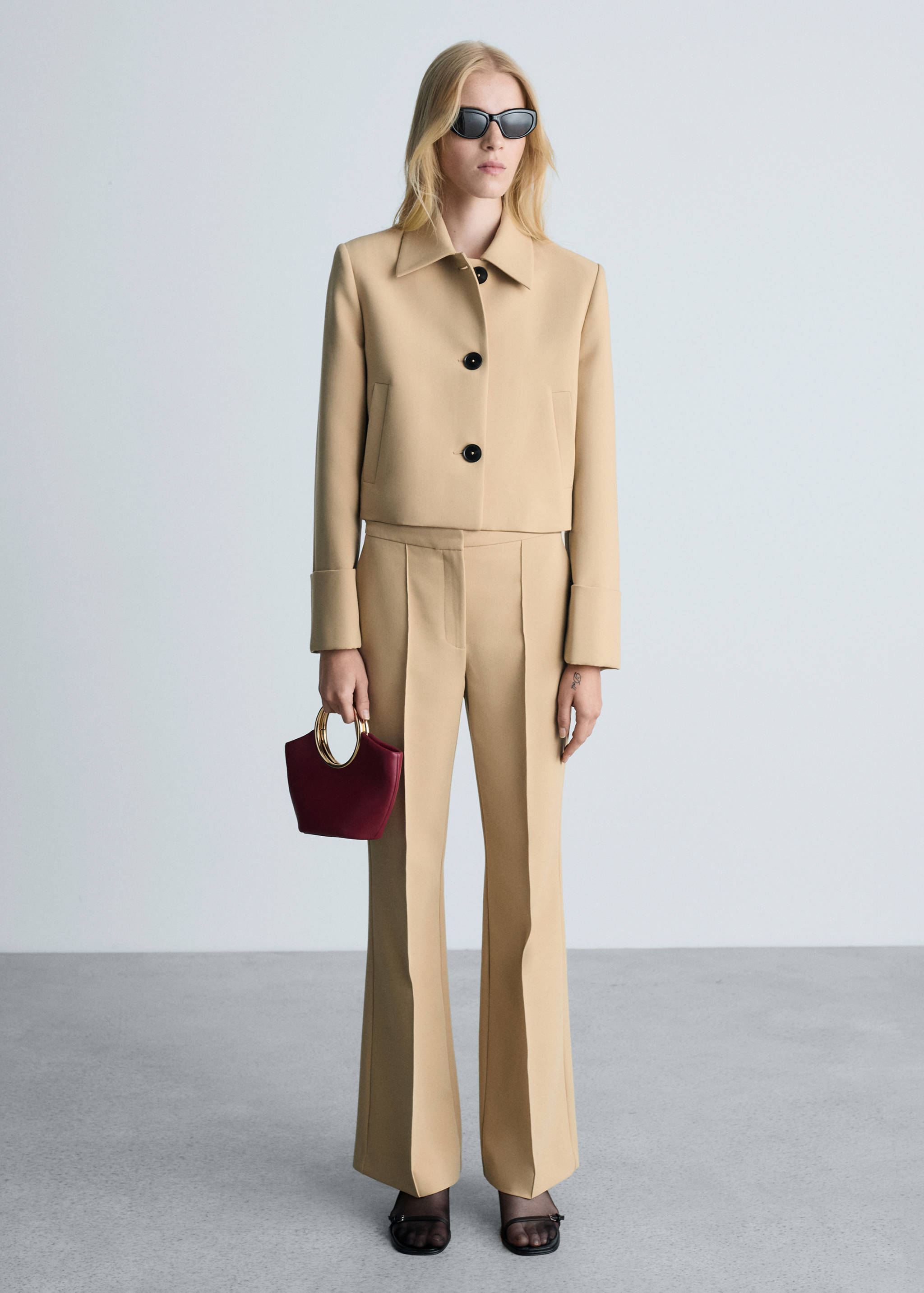 Flared suit trousers - General plane