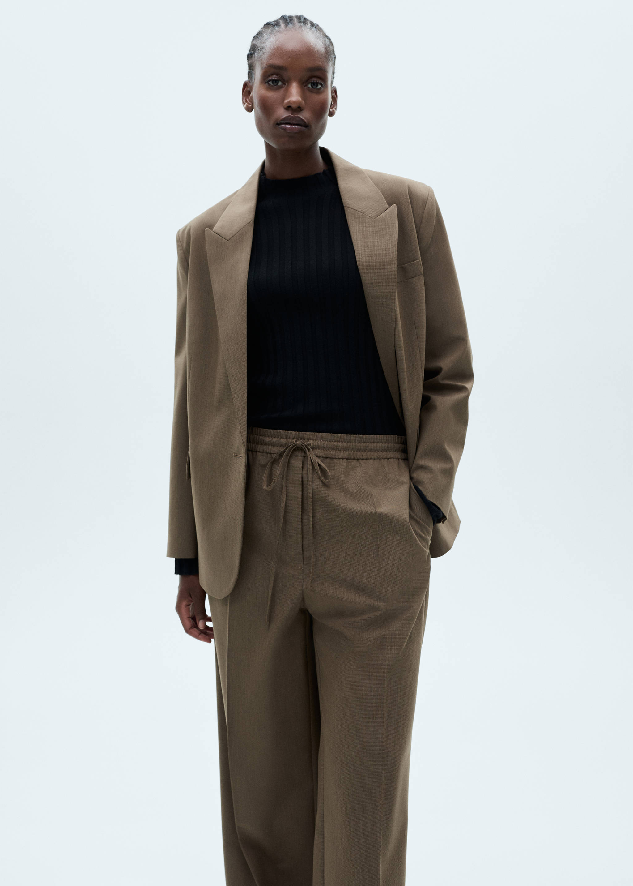 Straight-fit pants with elastic waist - Details of the article 5