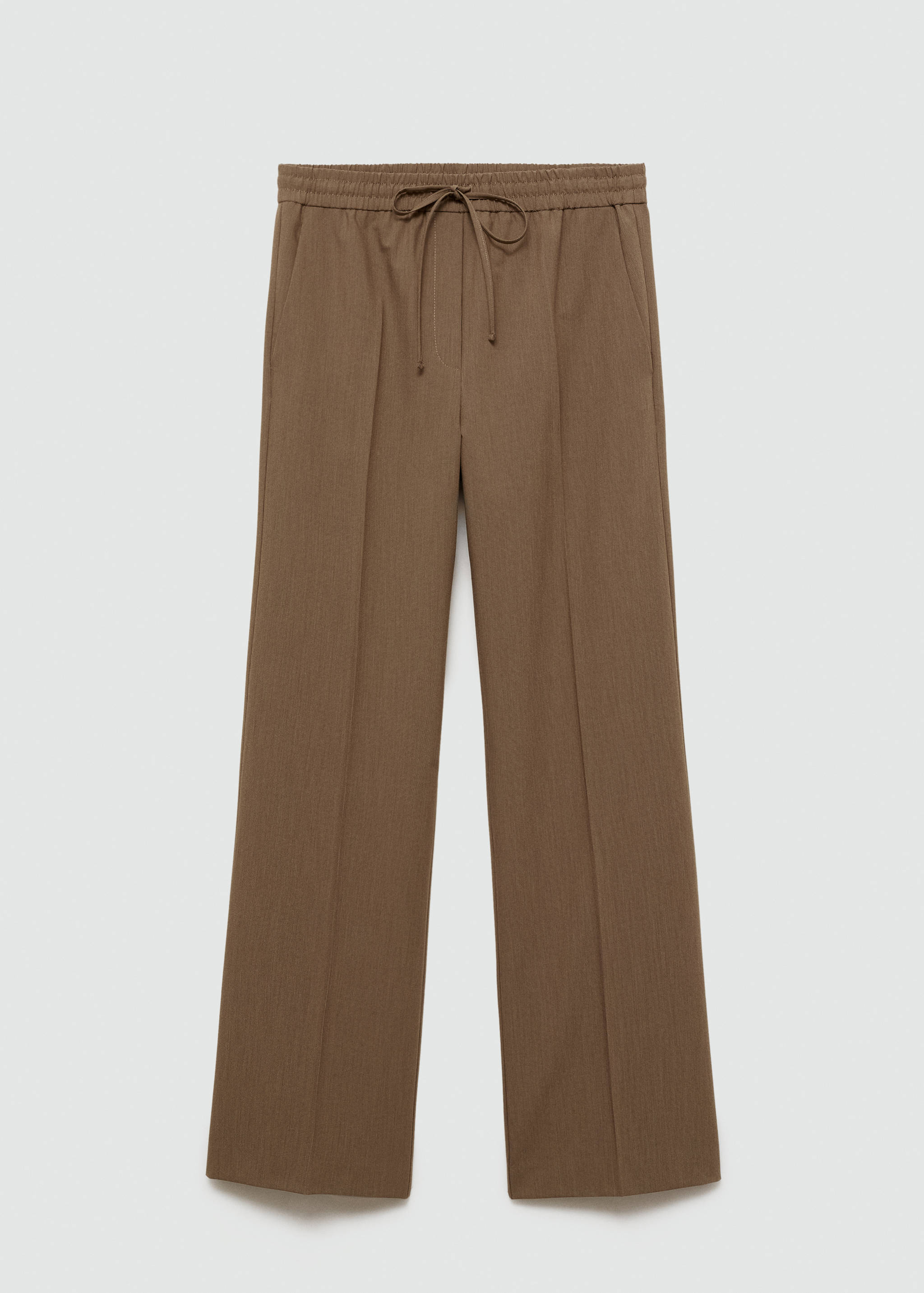 Straight-fit trousers with elastic waist - Article without model