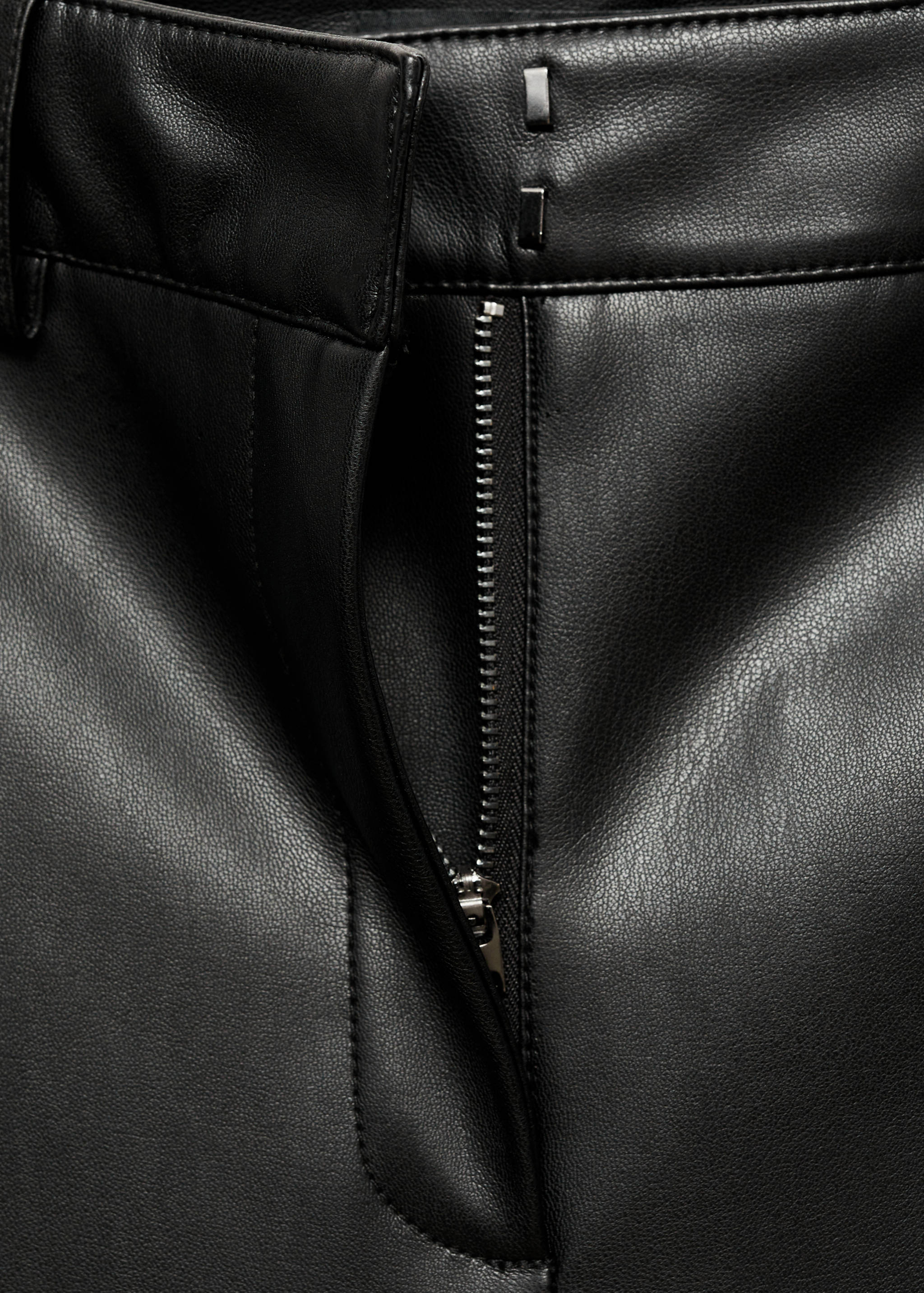 Wide leg faux-leather trousers - Details of the article 8