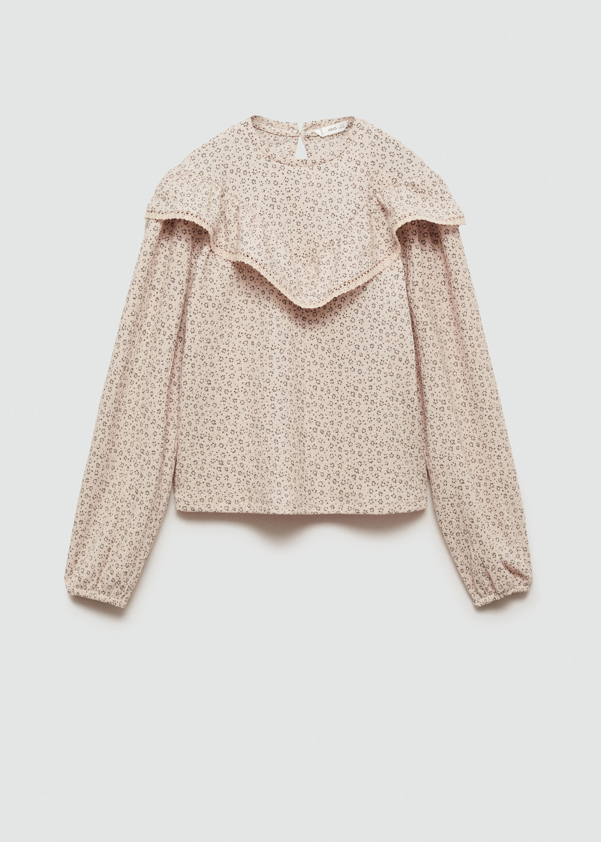 Blouse à fleurs volantée - Article sans modèle