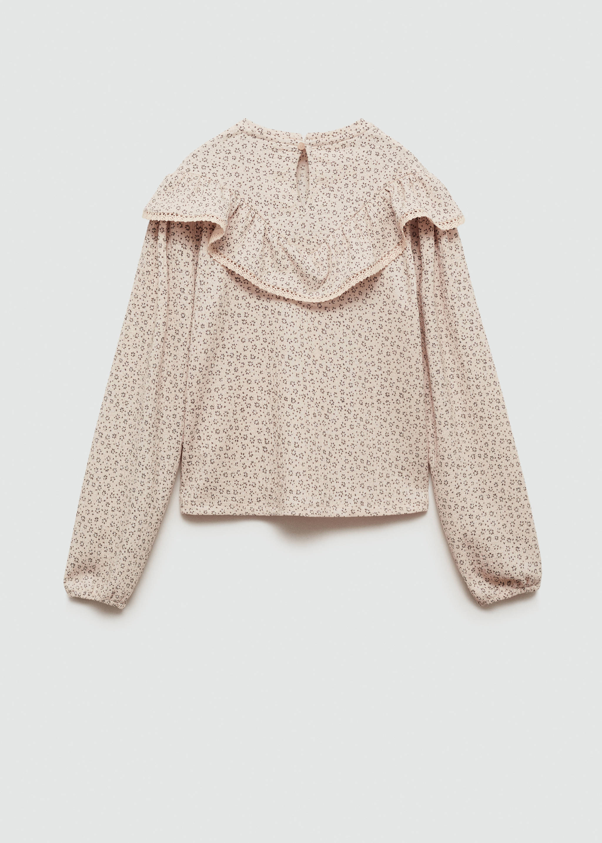 Blouse à fleurs volantée - Verso de l’article