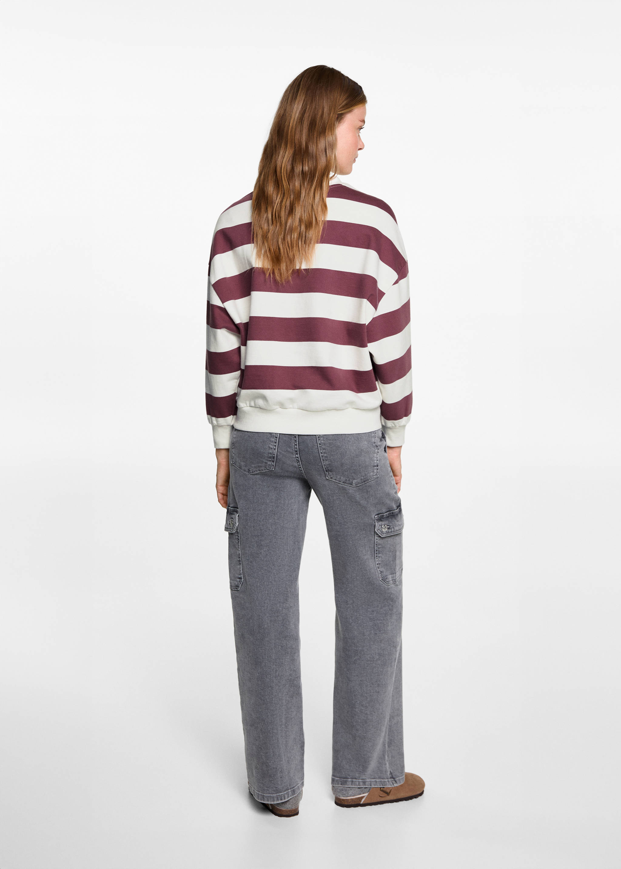 Striped cotton-blend sweatshirt - Reverse of the article