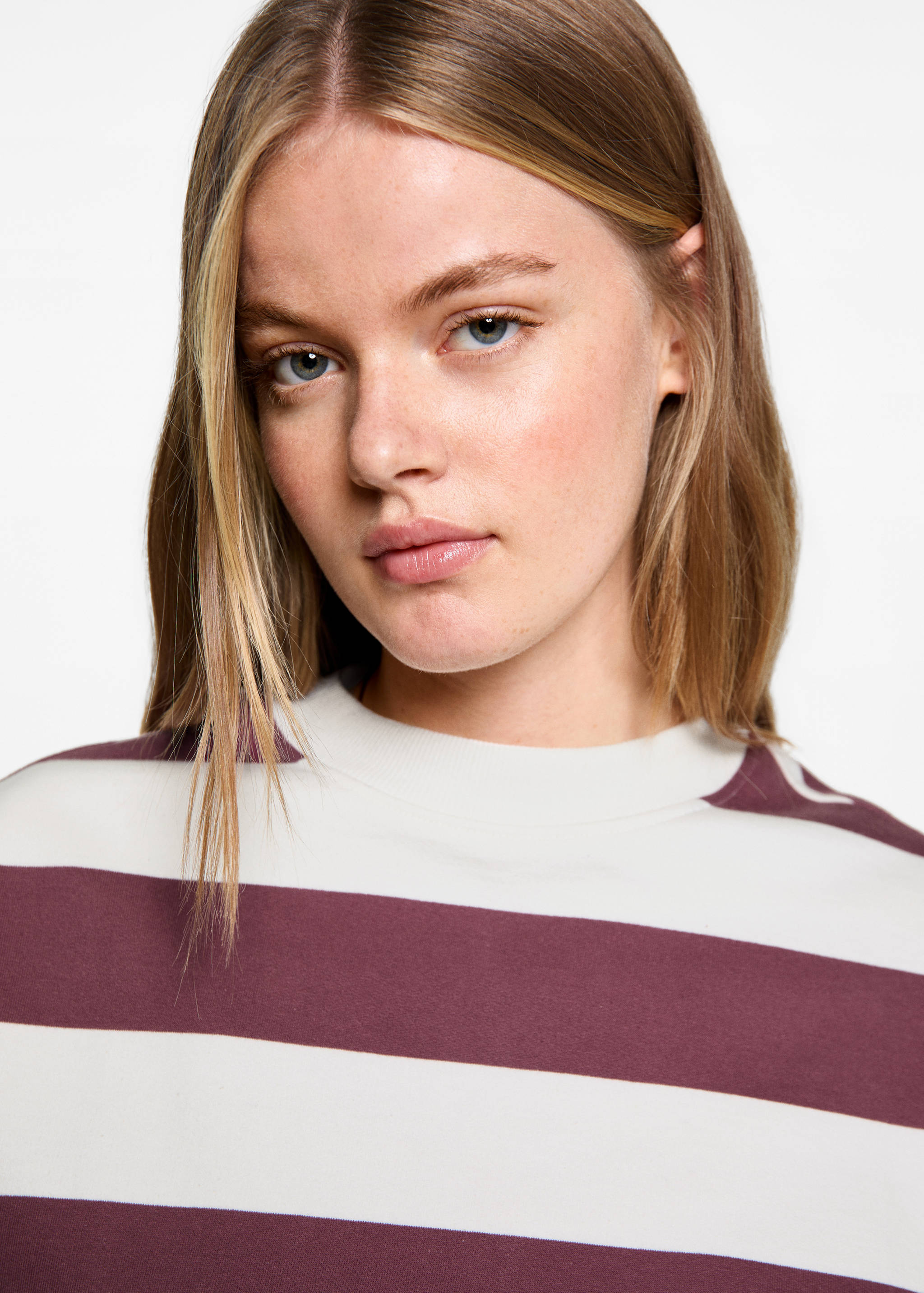 Striped cotton-blend sweatshirt - Details of the article 1