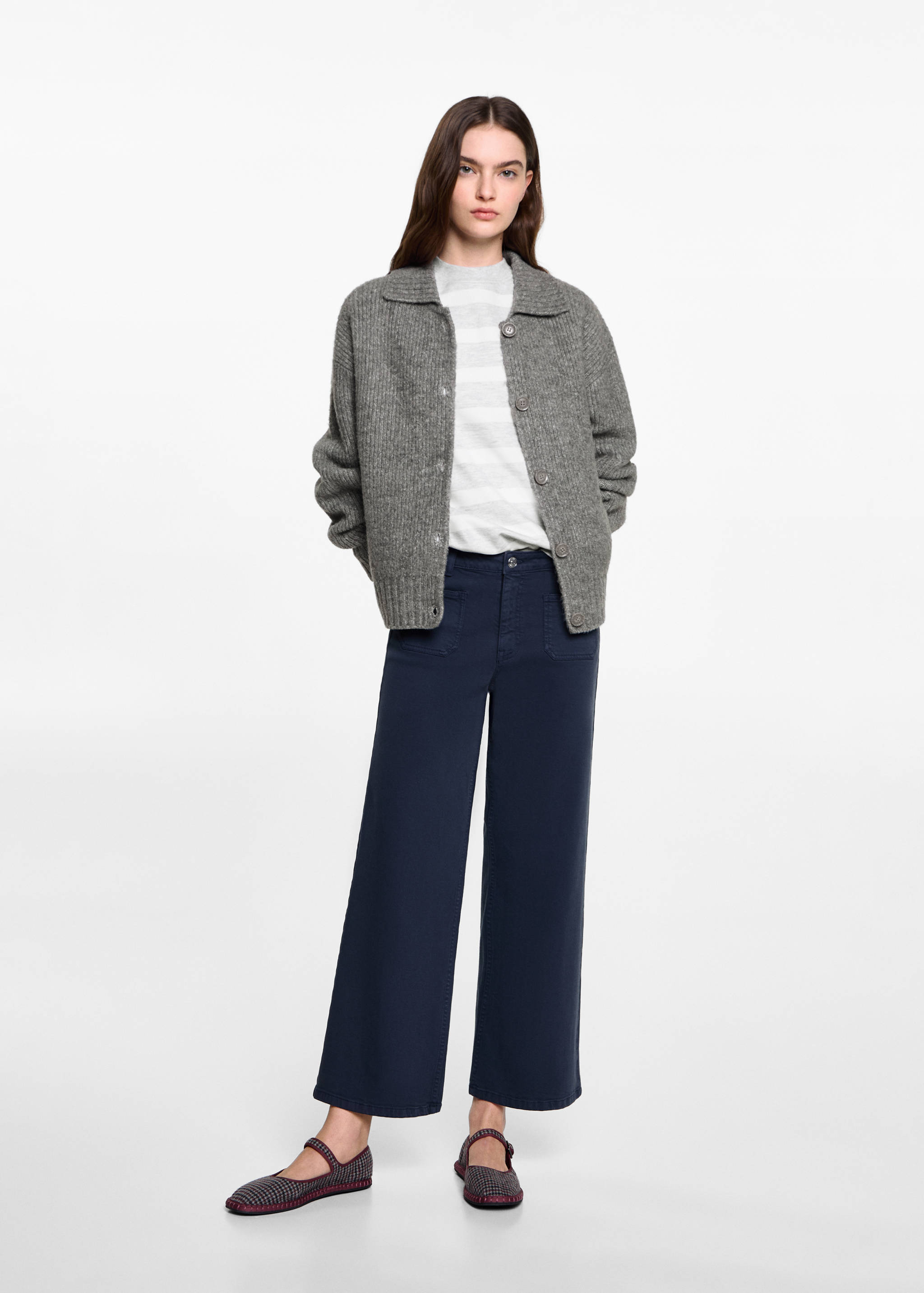 Striped cotton-blend sweatshirt - General plane