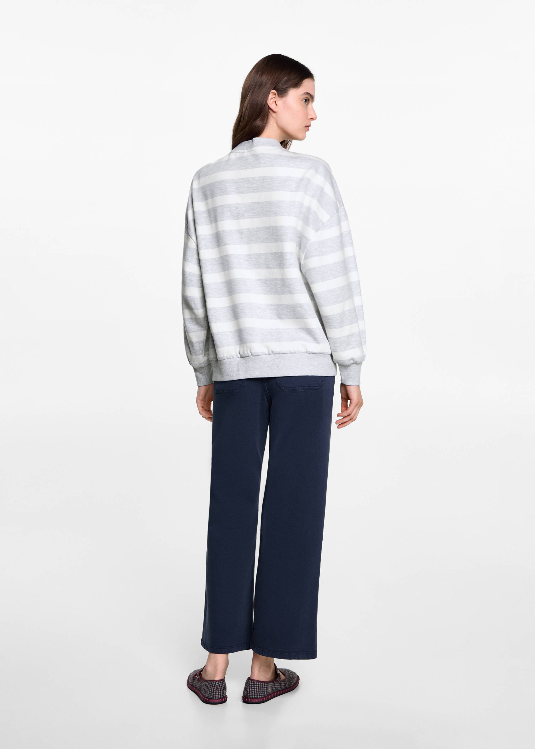 Striped cotton-blend sweatshirt - Reverse of the article