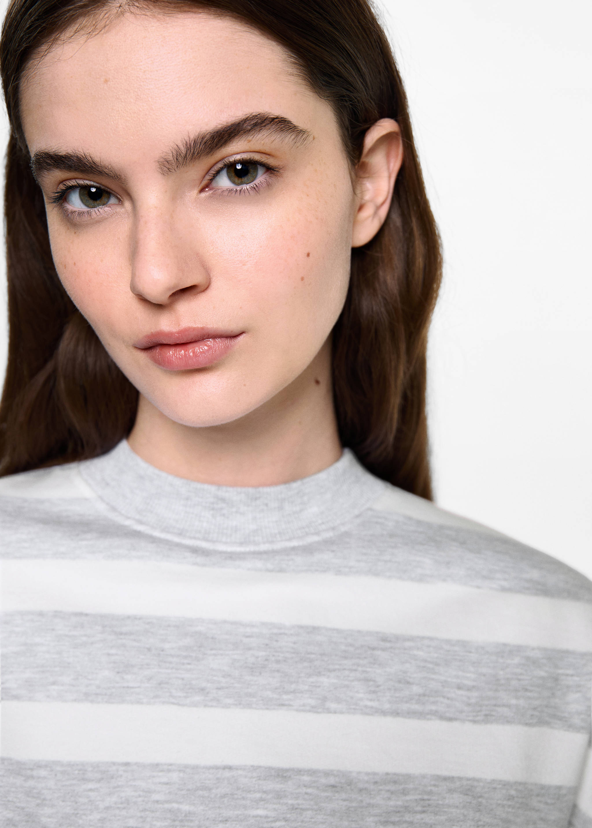 Striped cotton-blend sweatshirt - Details of the article 1