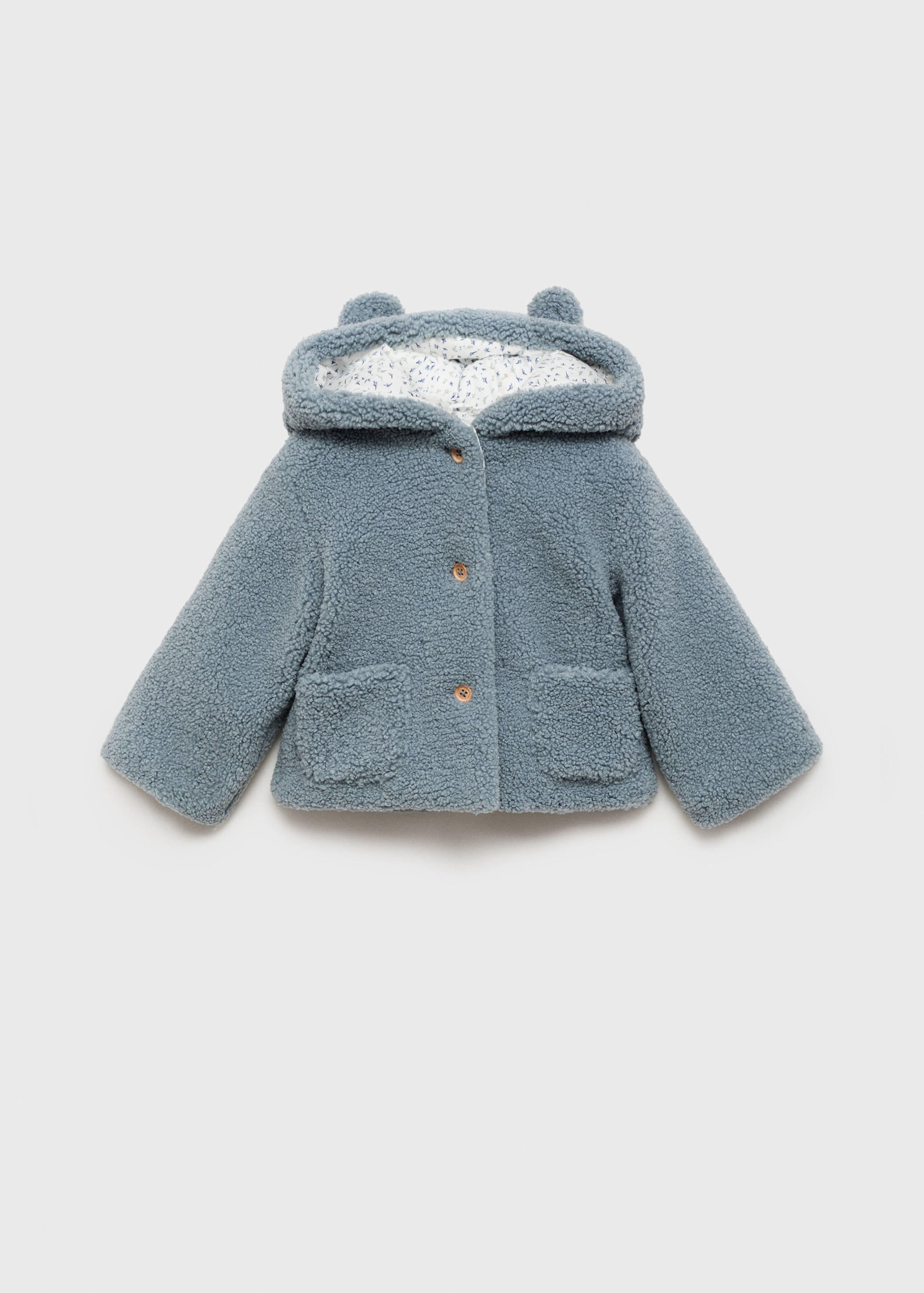 Шуба из искусственной овчины с капюшоном - Изделие без модели