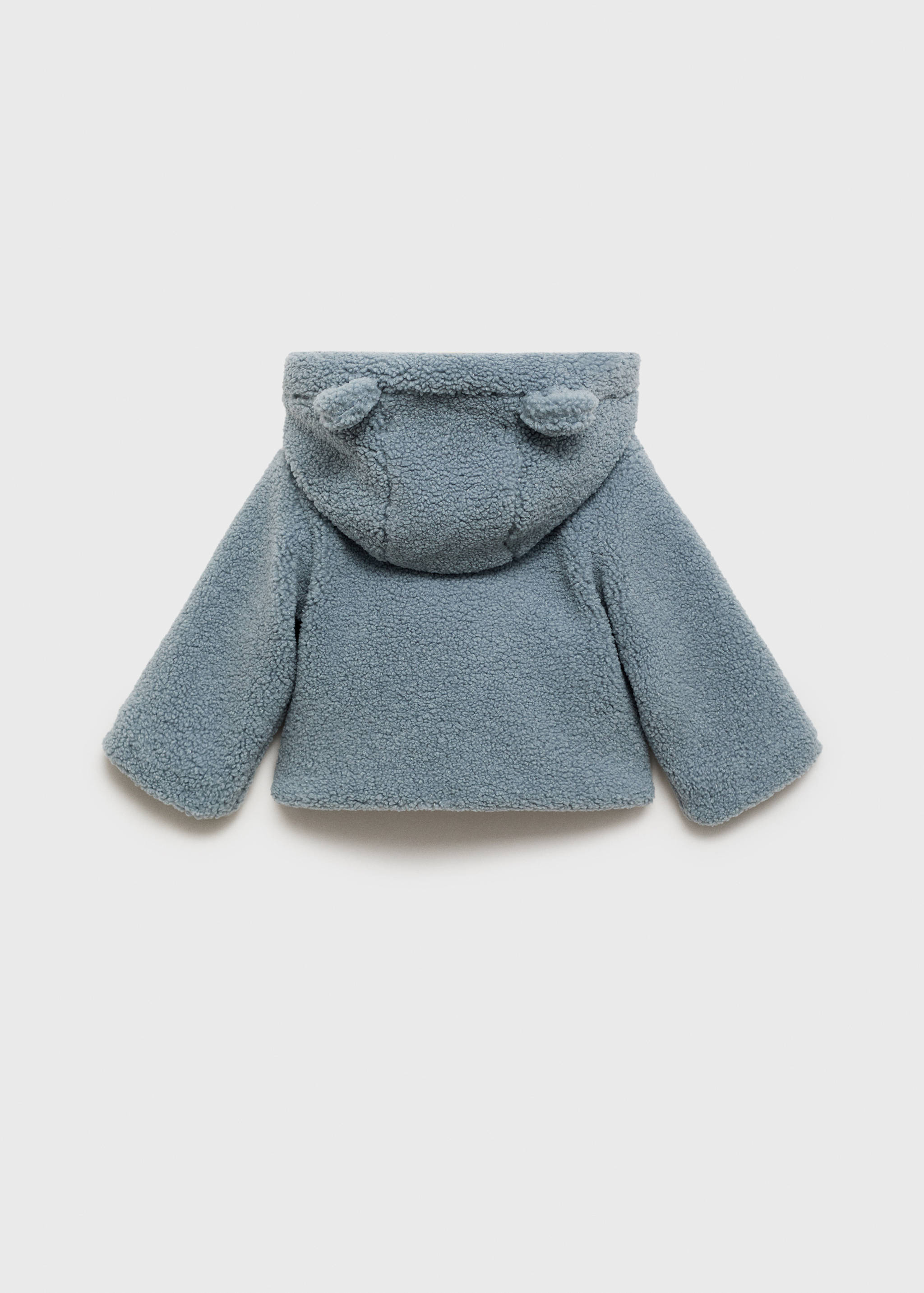 Шуба из искусственной овчины с капюшоном - Обратная сторона изделия