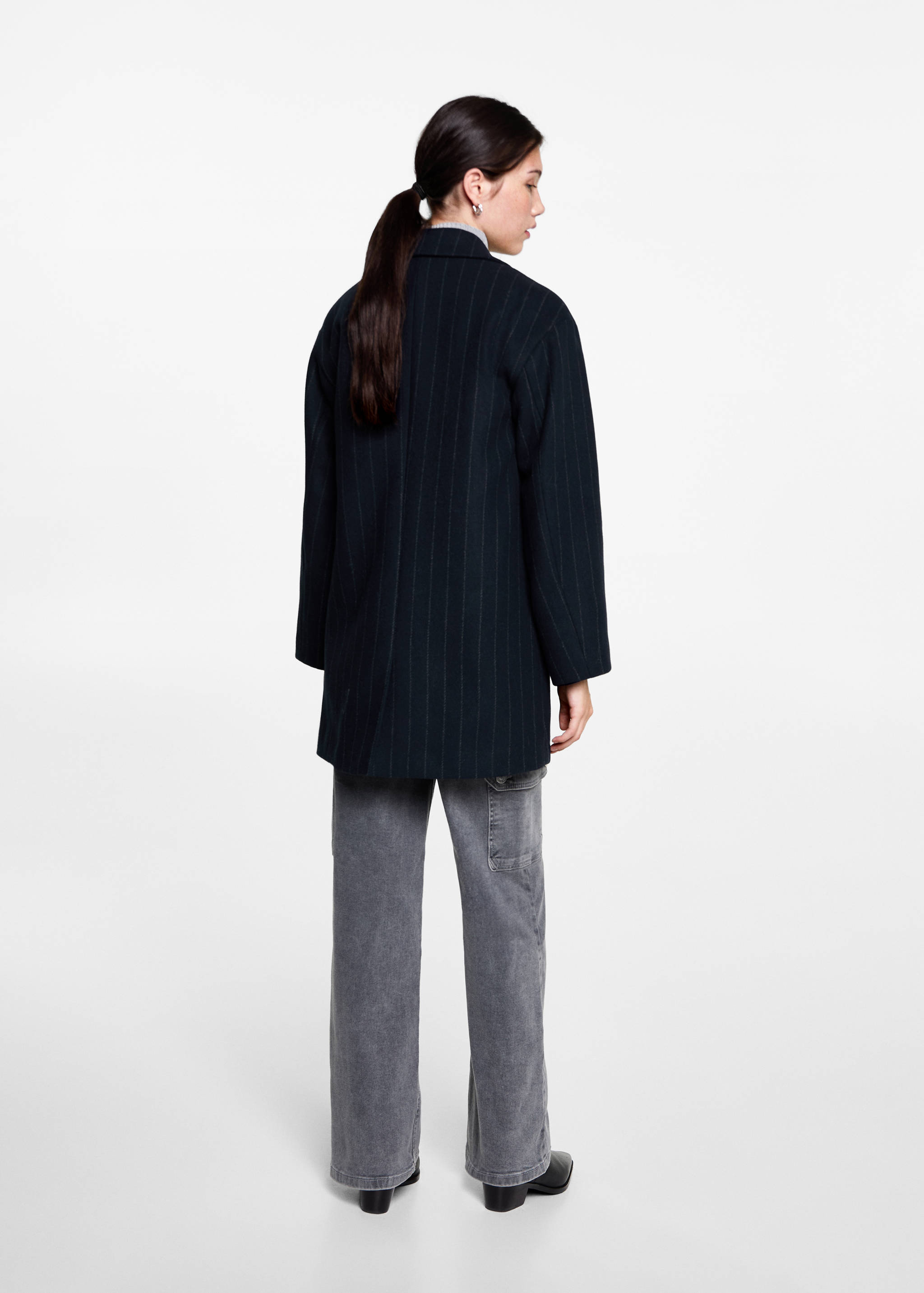 Manteau laine rayures - Verso de l’article