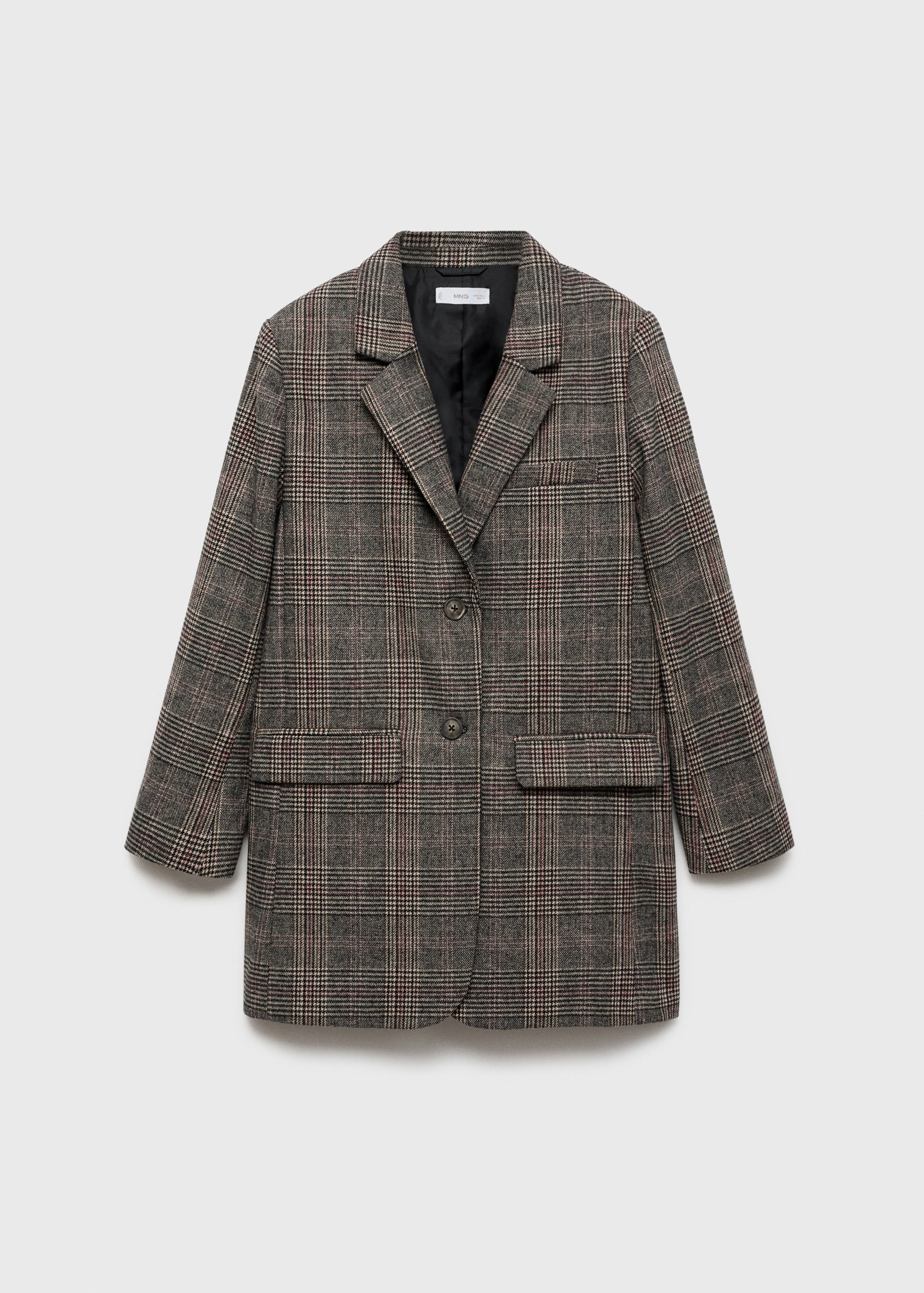 Клетчатое пальто с шерстью - Изделие без модели