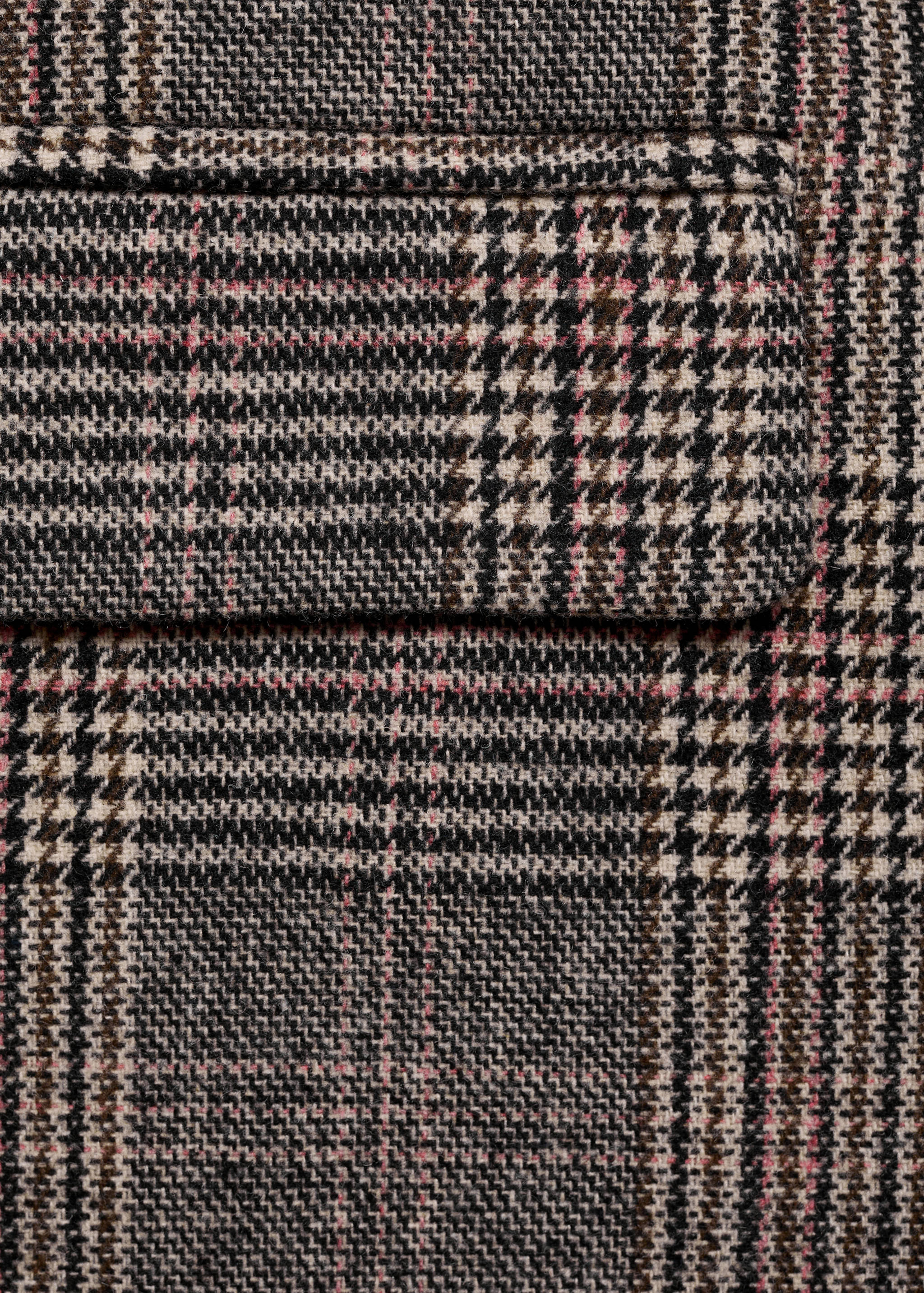 Клетчатое пальто с шерстью - Деталь изделия 0