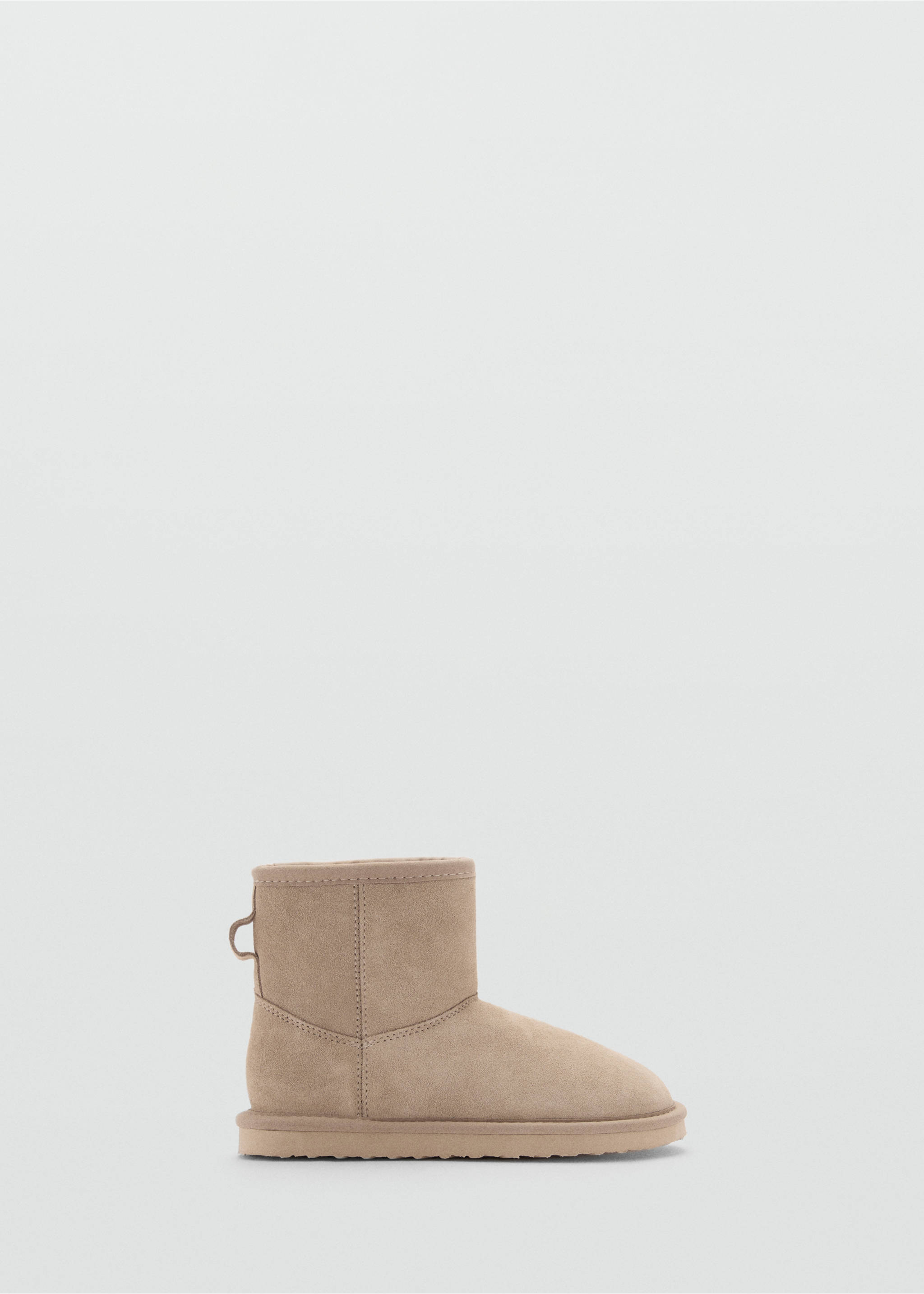 Bottines cuir doublées imitation fourrure - Article sans modèle, Gris. Ref: 77016746-00.