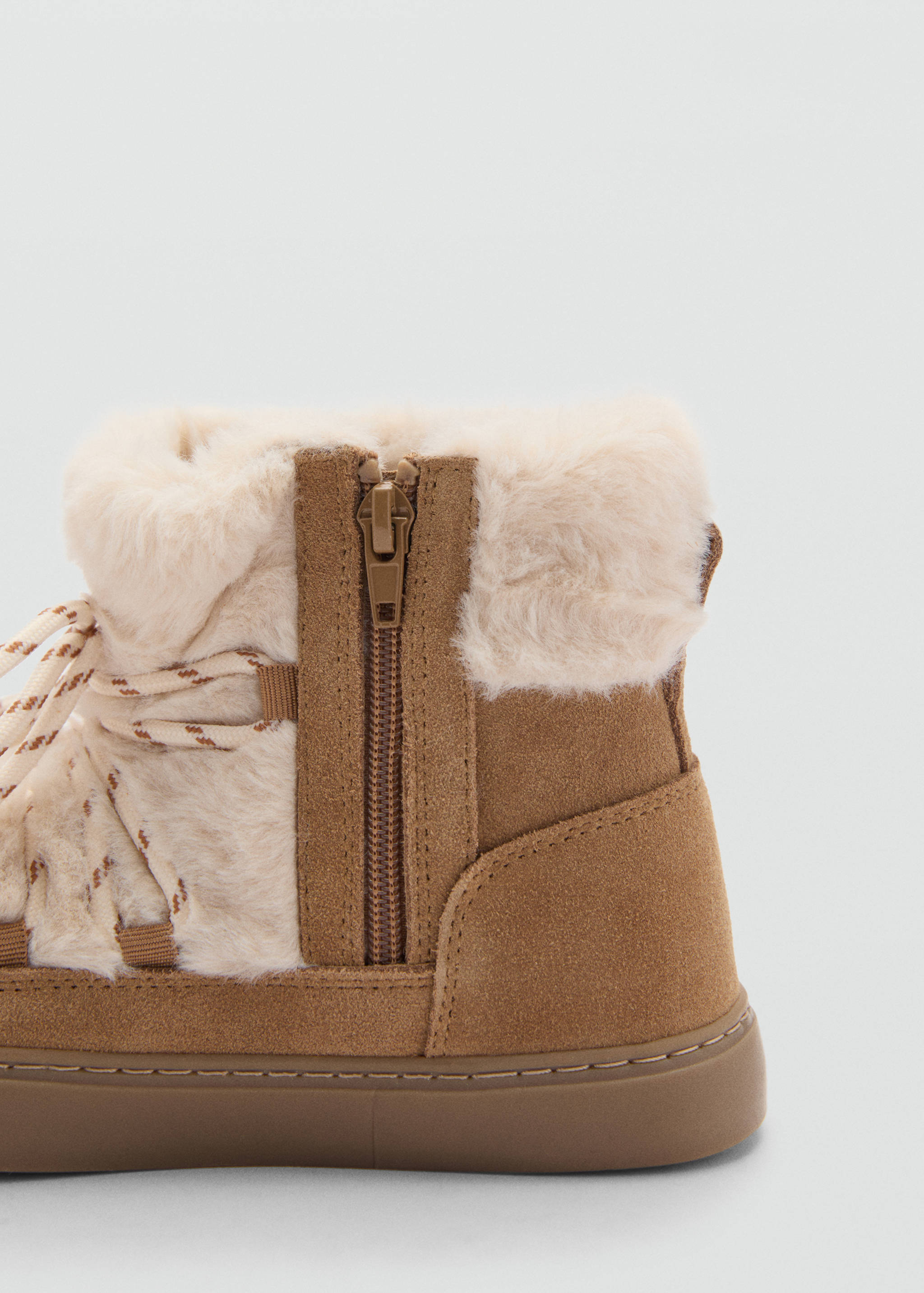 Fur leather ankle boots - Details of the article 1