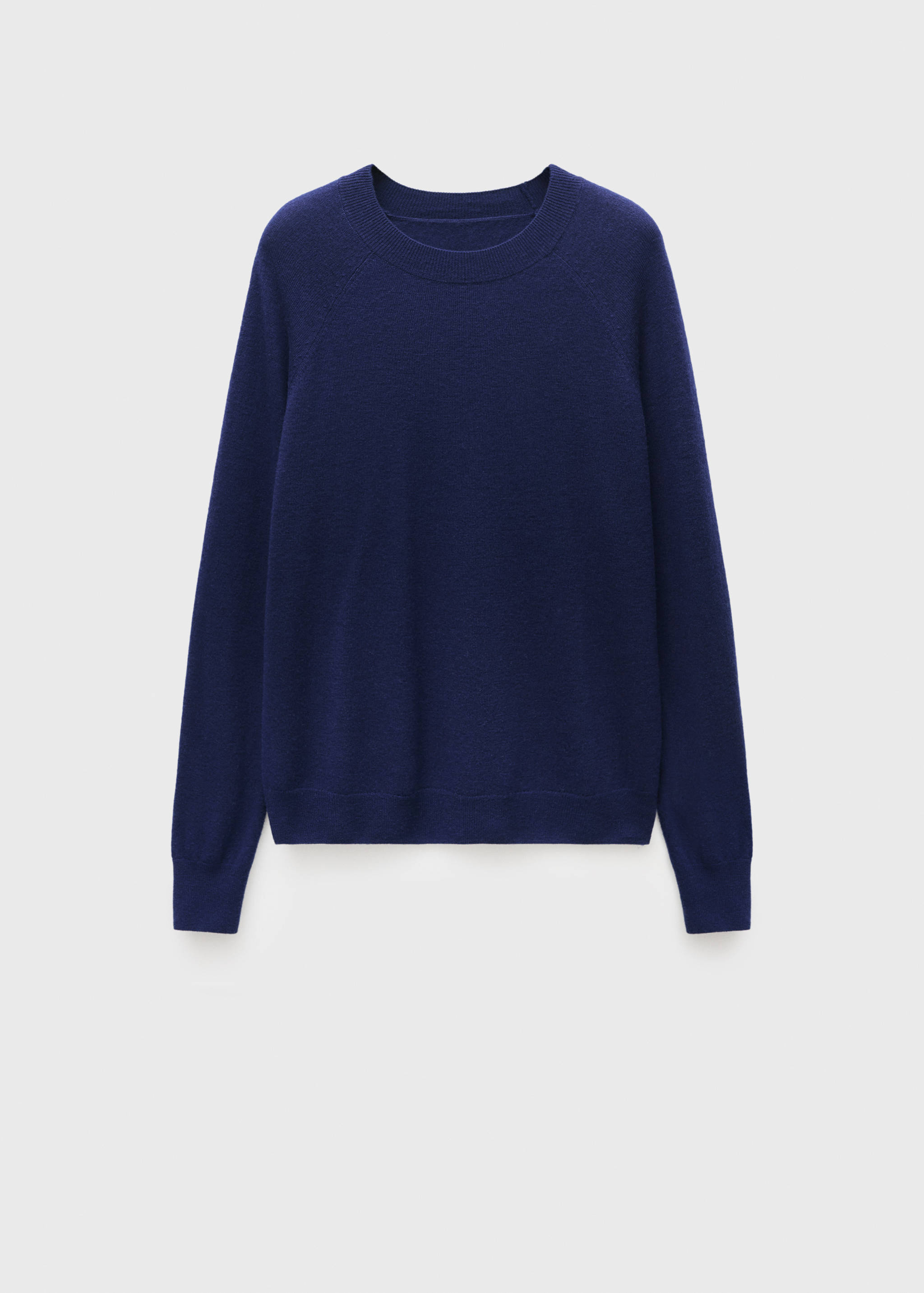 Rounded neck wool sweater - Article without model