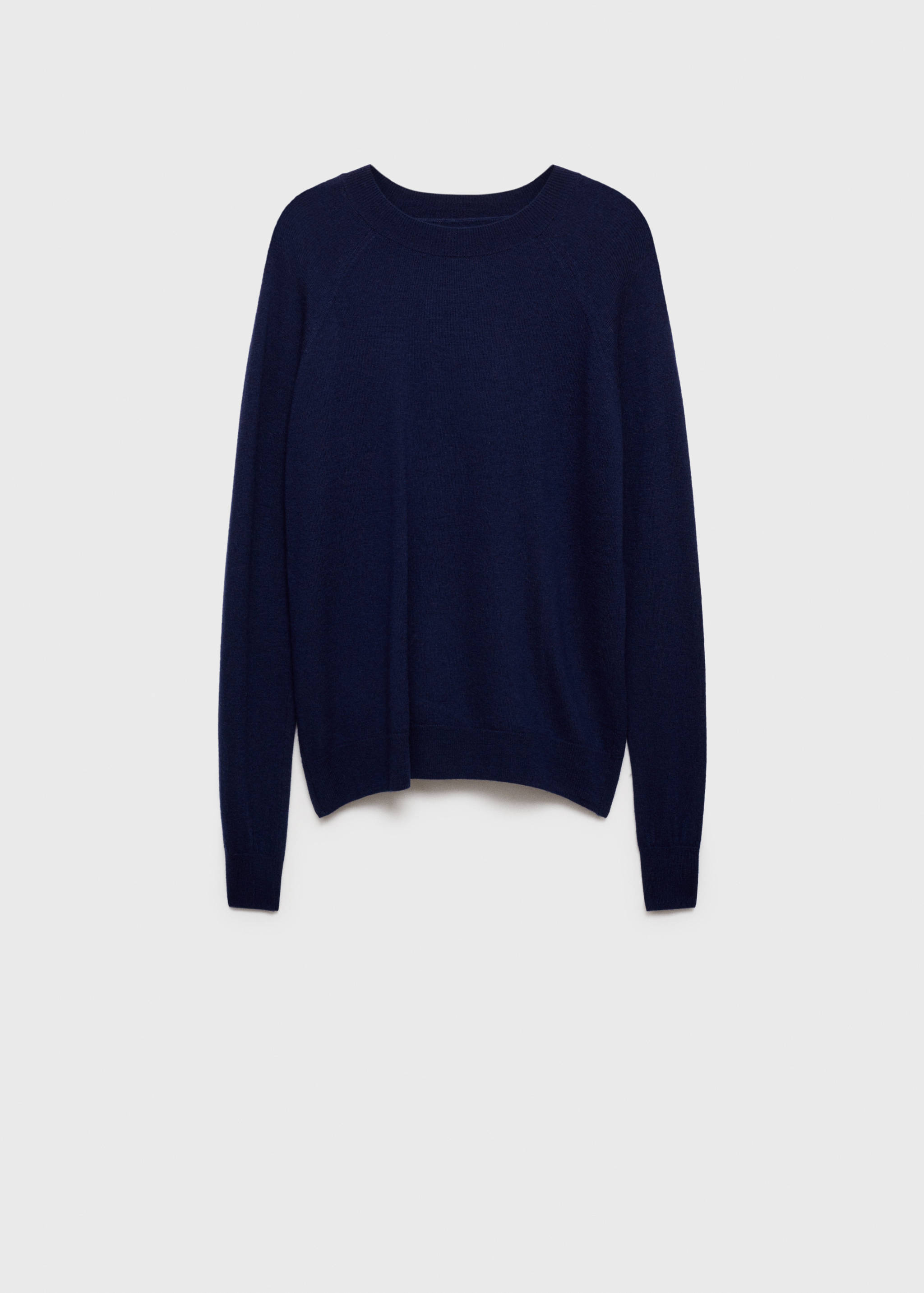 Rounded neck wool sweater - Article without model