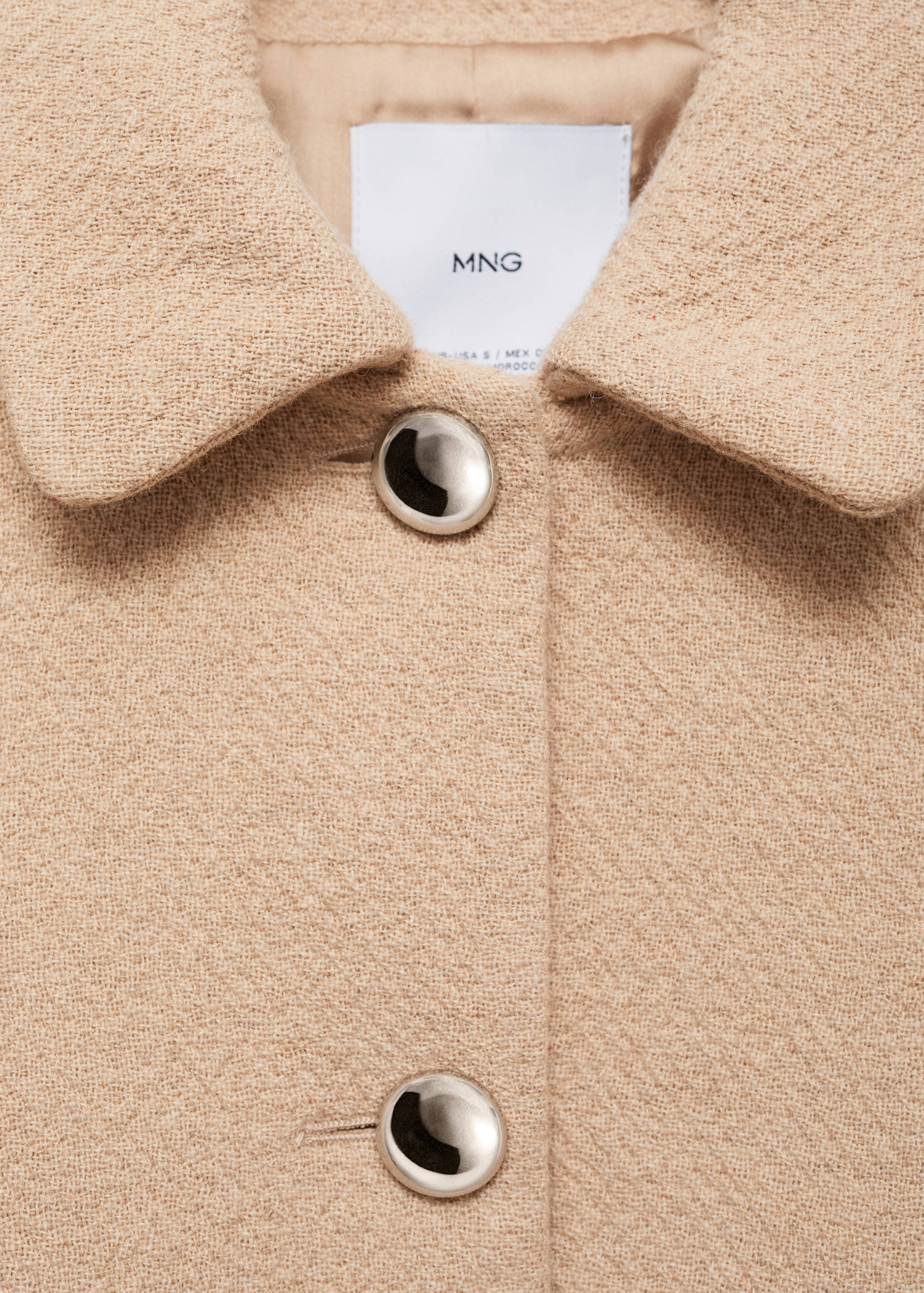 Buttoned cropped jacket - Details of the article 8