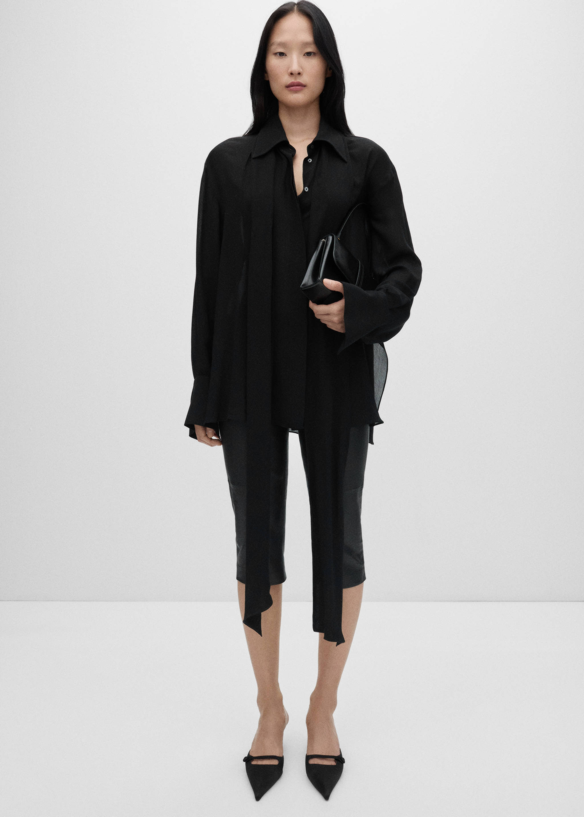 Semi-transparent lace shirt - General plane