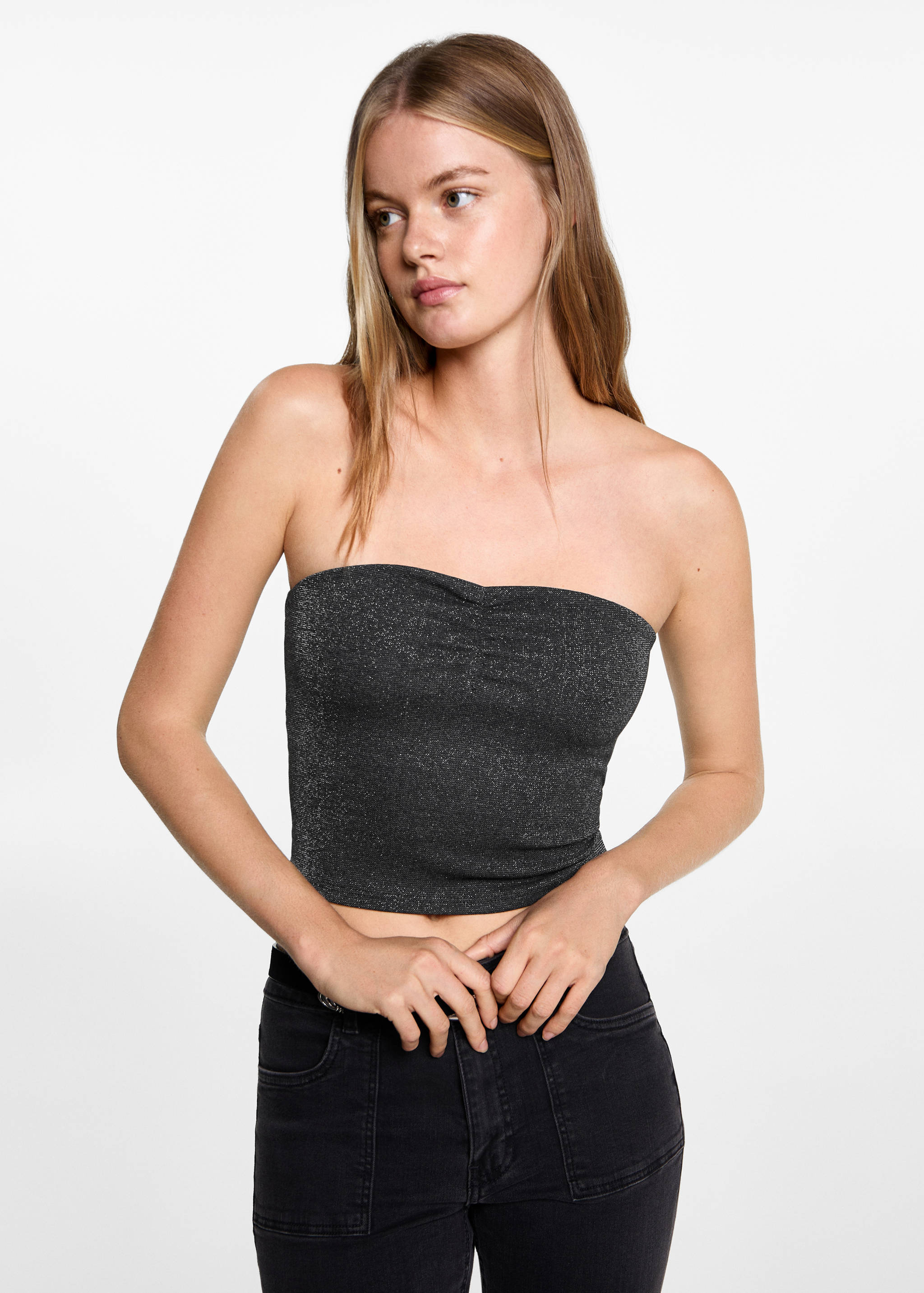 Lurex crop top - Medium plane