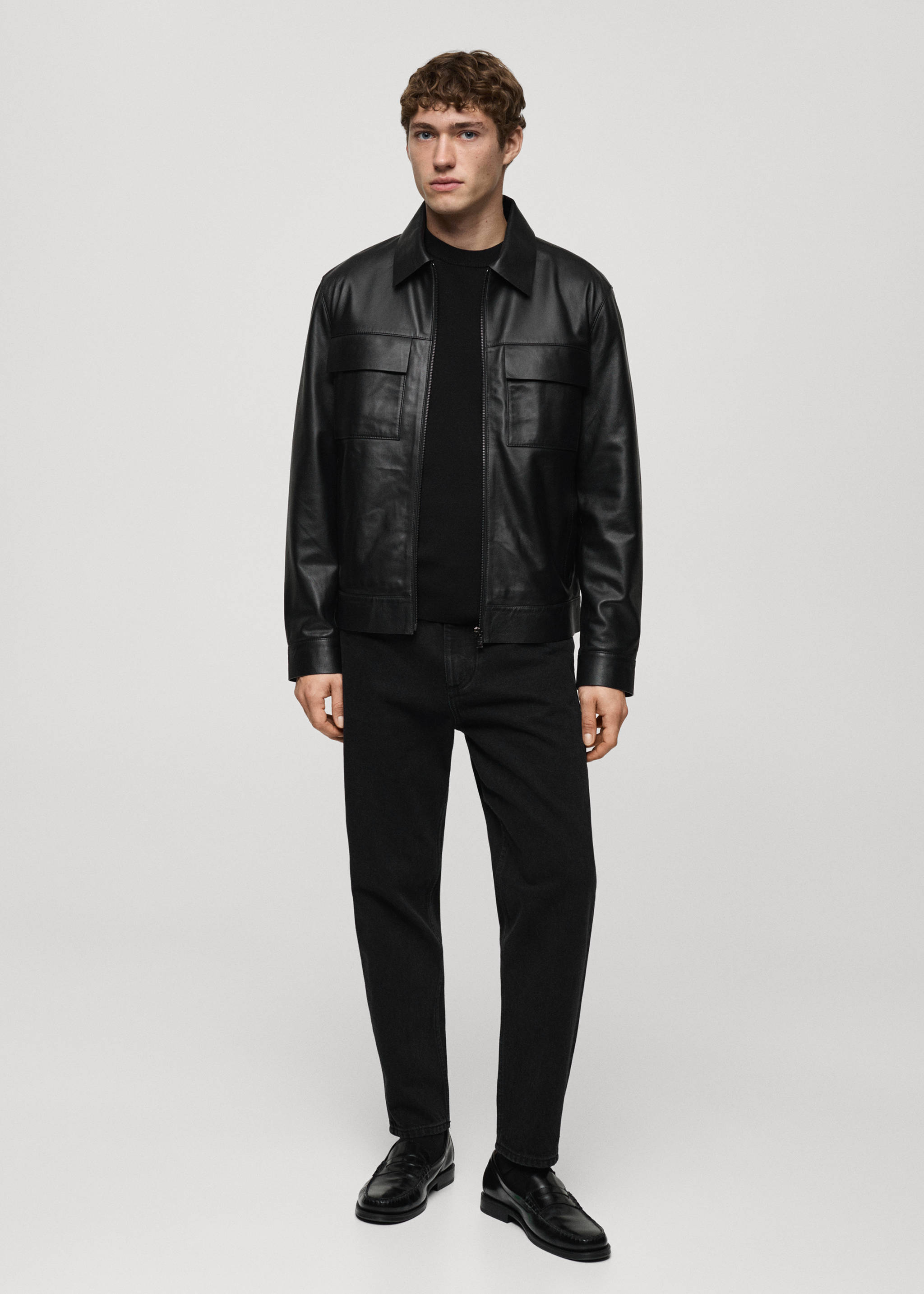 Jeans tapered-fit negros - Plano general