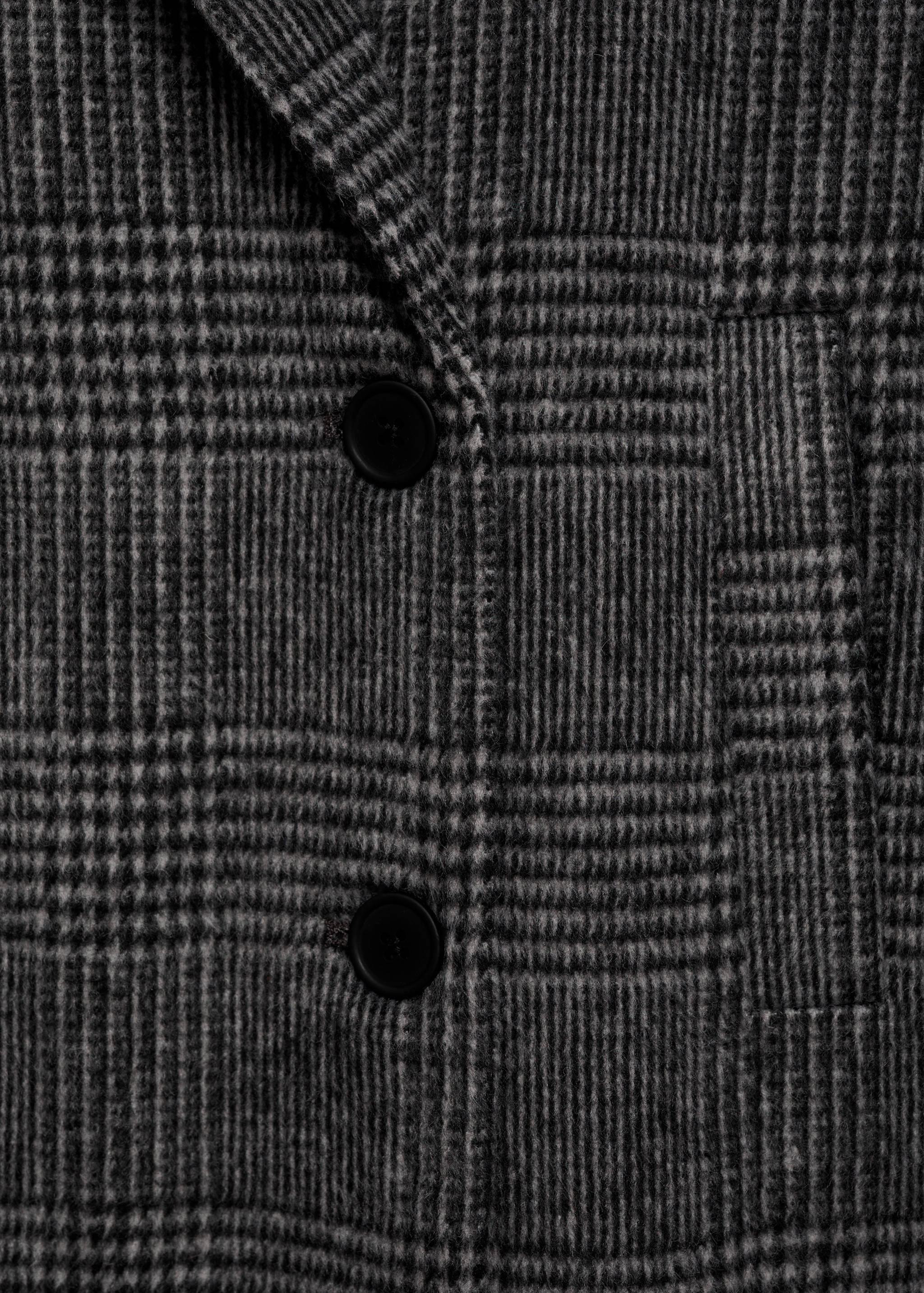 Checked wool-blend overcoat - Details of the article 0