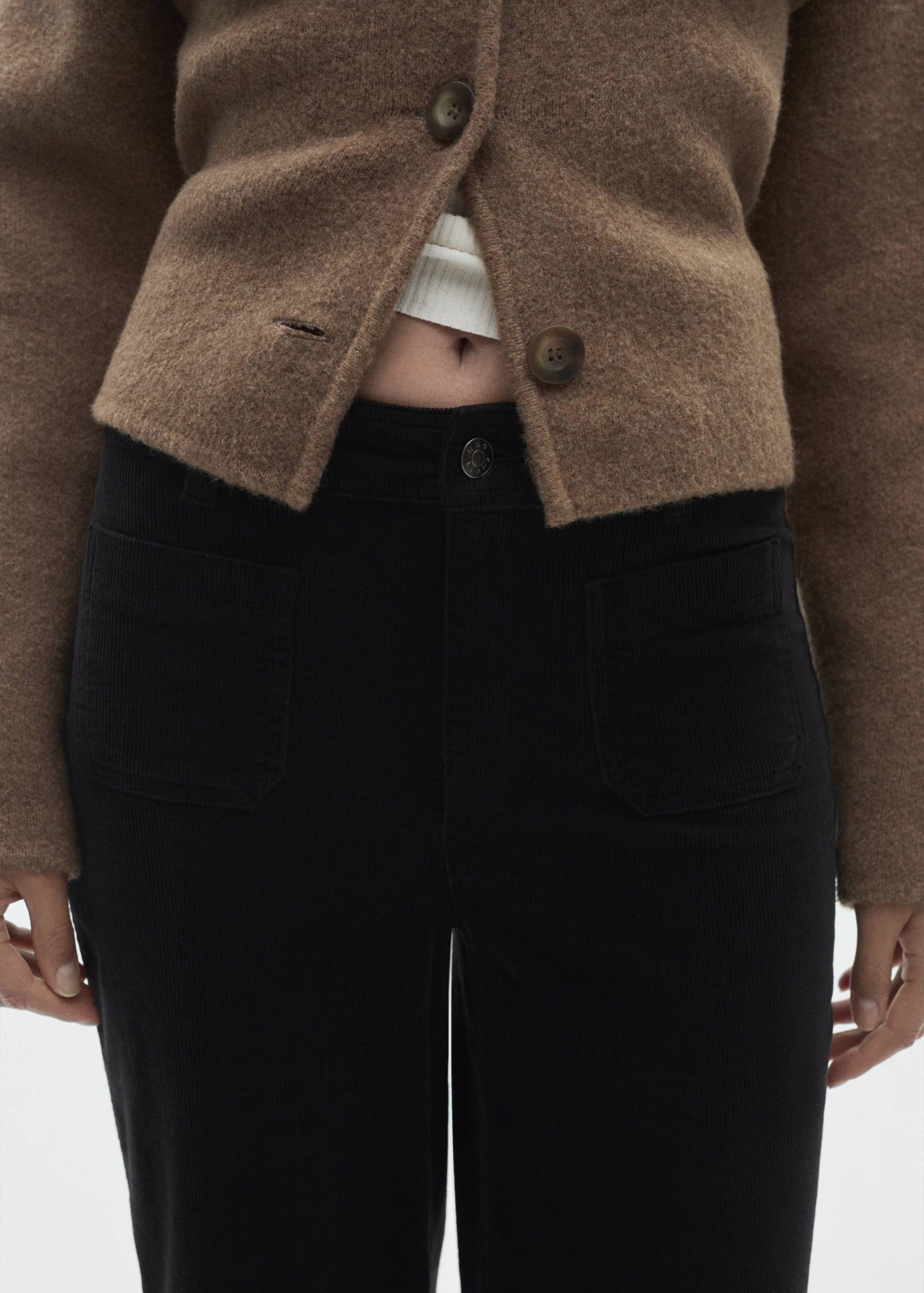 Pantalon Catherin style jupe-culotte velours côtelé - Détail de l'article 1