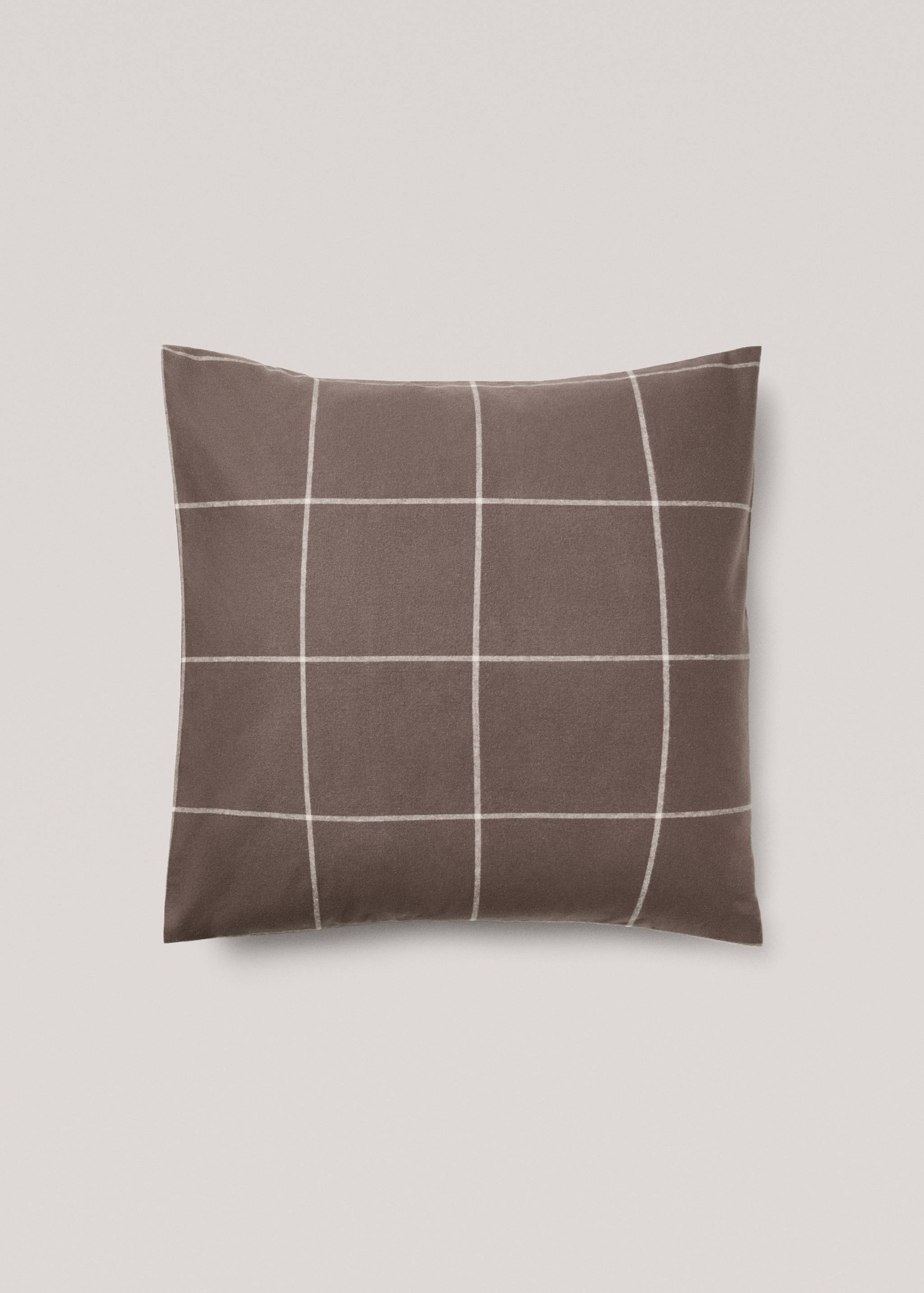 Cotton flannel checkered pillowcase 60x60cm - Article without model