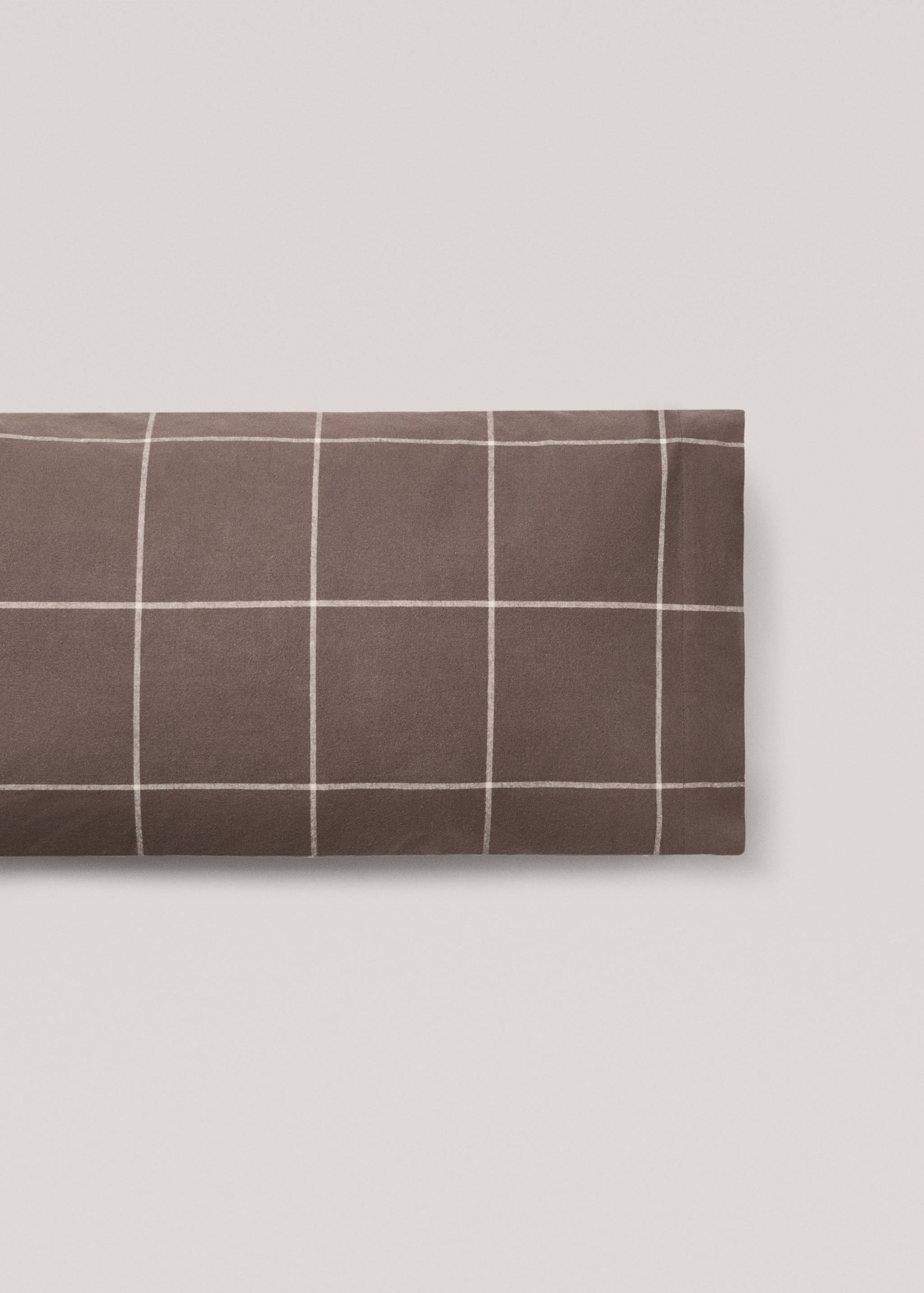 Cotton flannel checkered pillowcase 45x110cm - Article without model