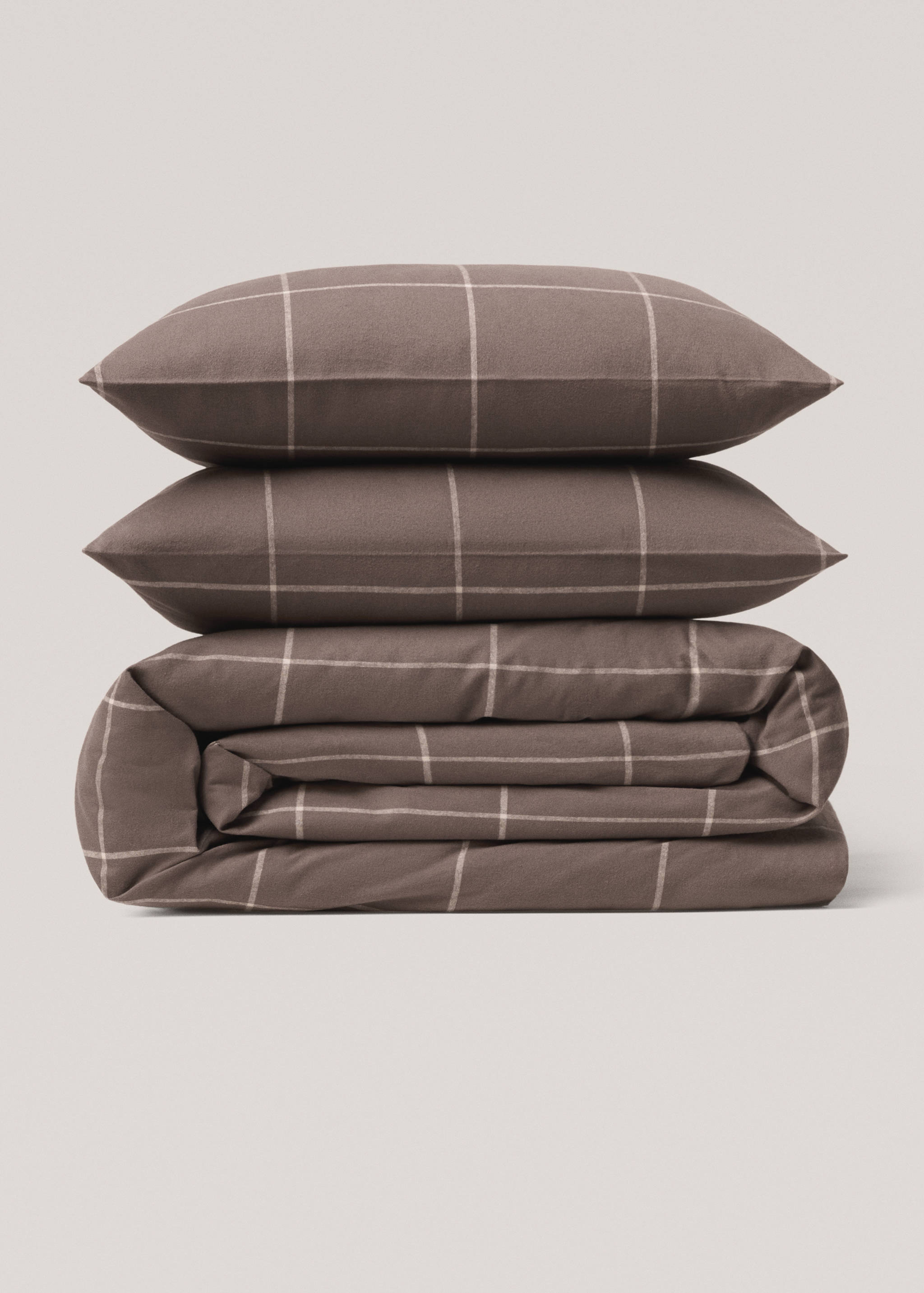 Duvet cover cotton flannel checkered cotton bed 135cm - Article without model