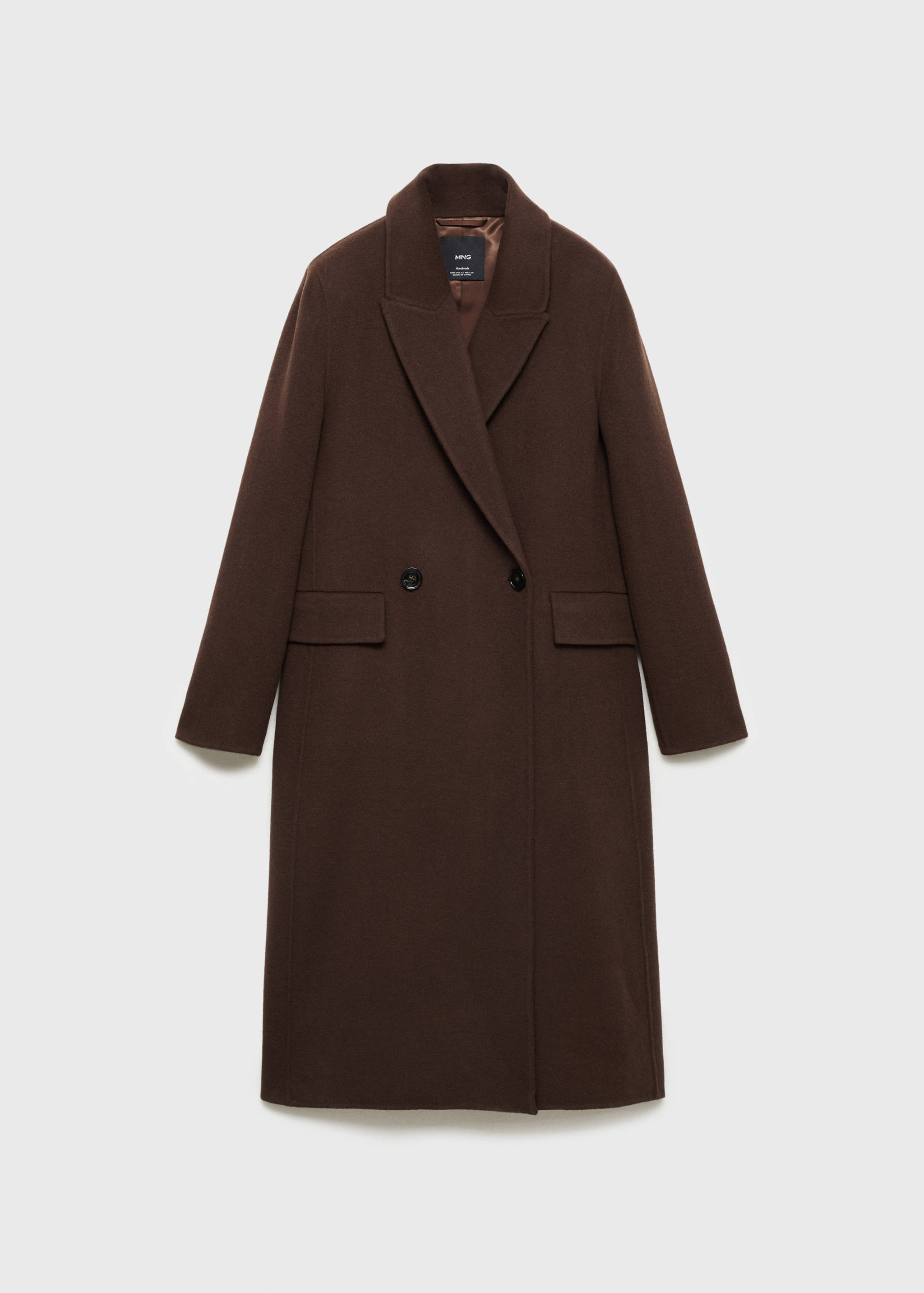 Wool coat with fringed scarf - Article without model