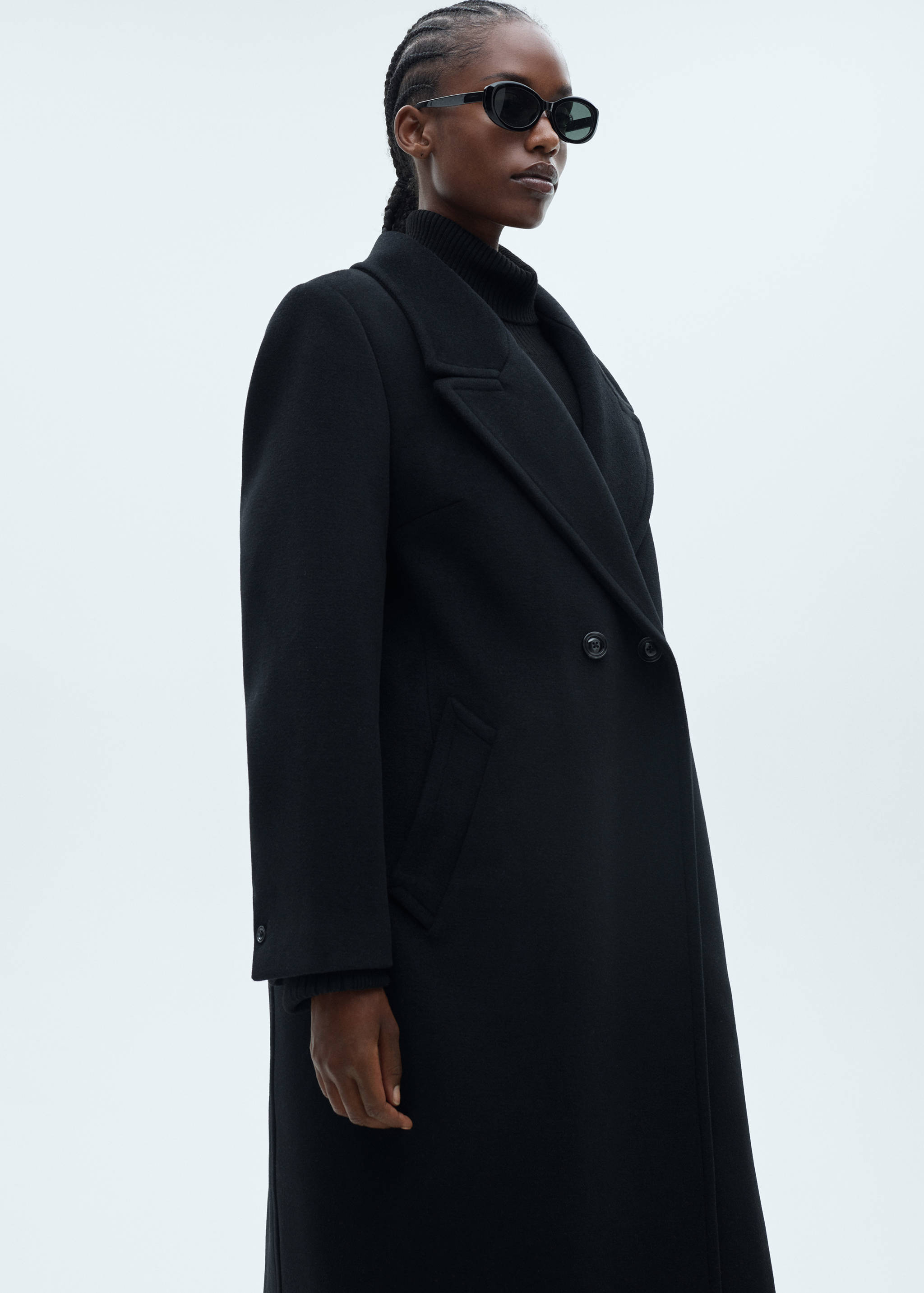 Παλτό μάλλινο με πέτο - Λεπτομέρεια του προϊόντος 5