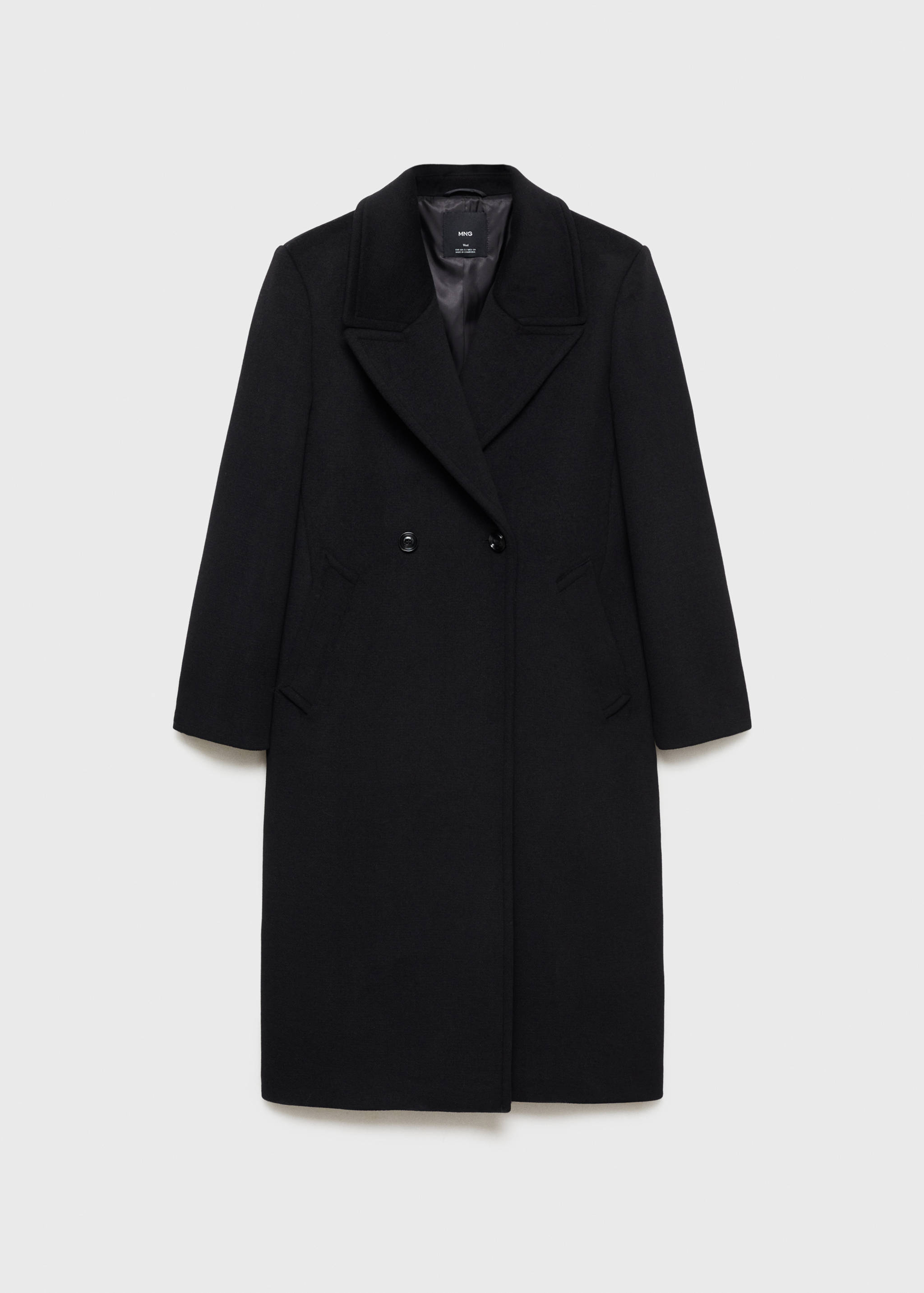 Wool coat with lapels - Article without model