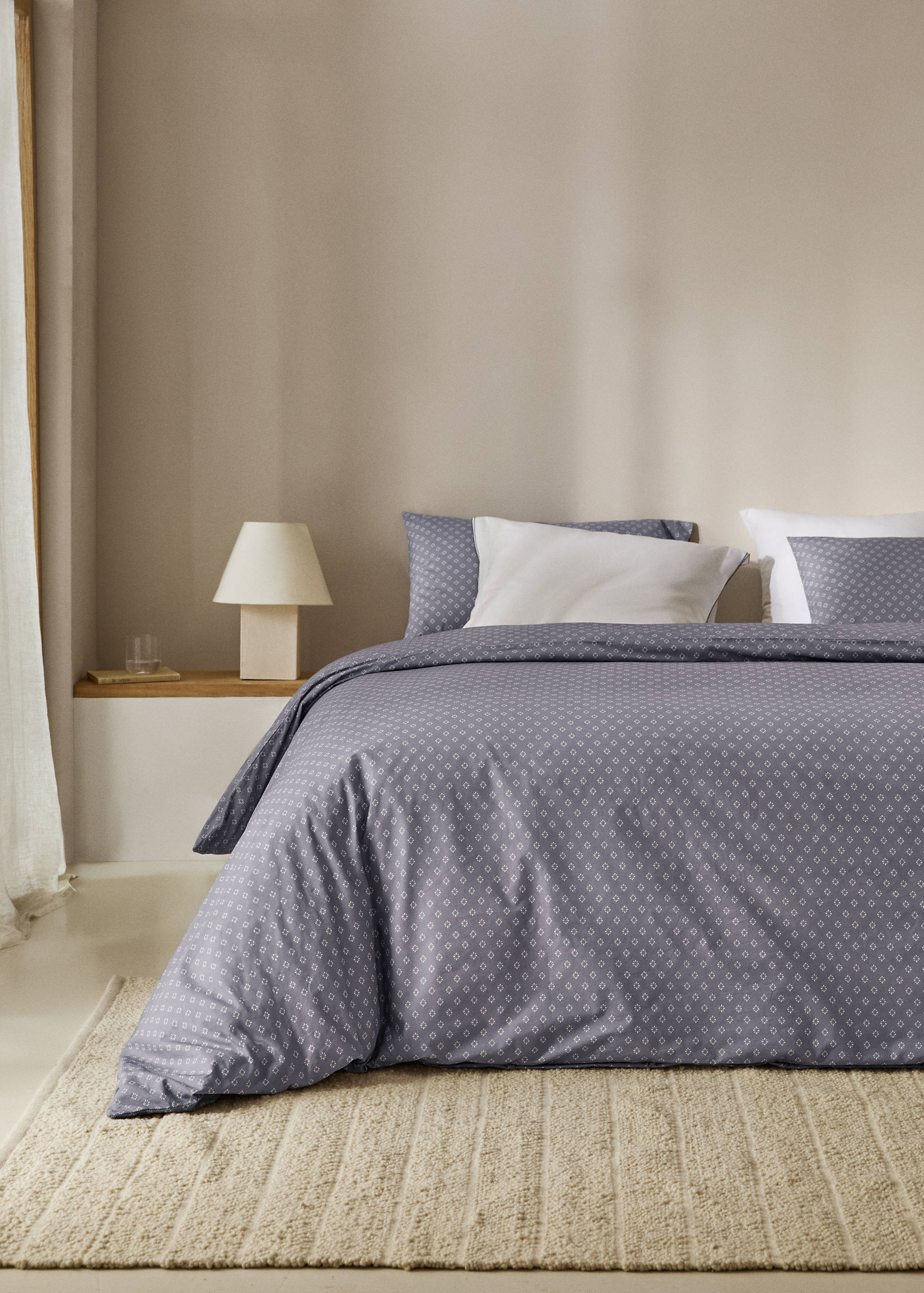 Housse de couette coton imprimé lit 150 cm - Plan général