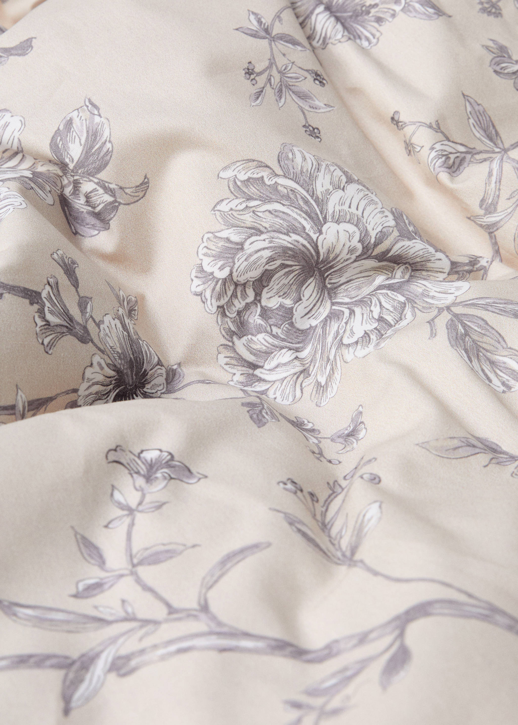 Percale cotton floral-print duvet cover for 150cm bed - Details of the article 2