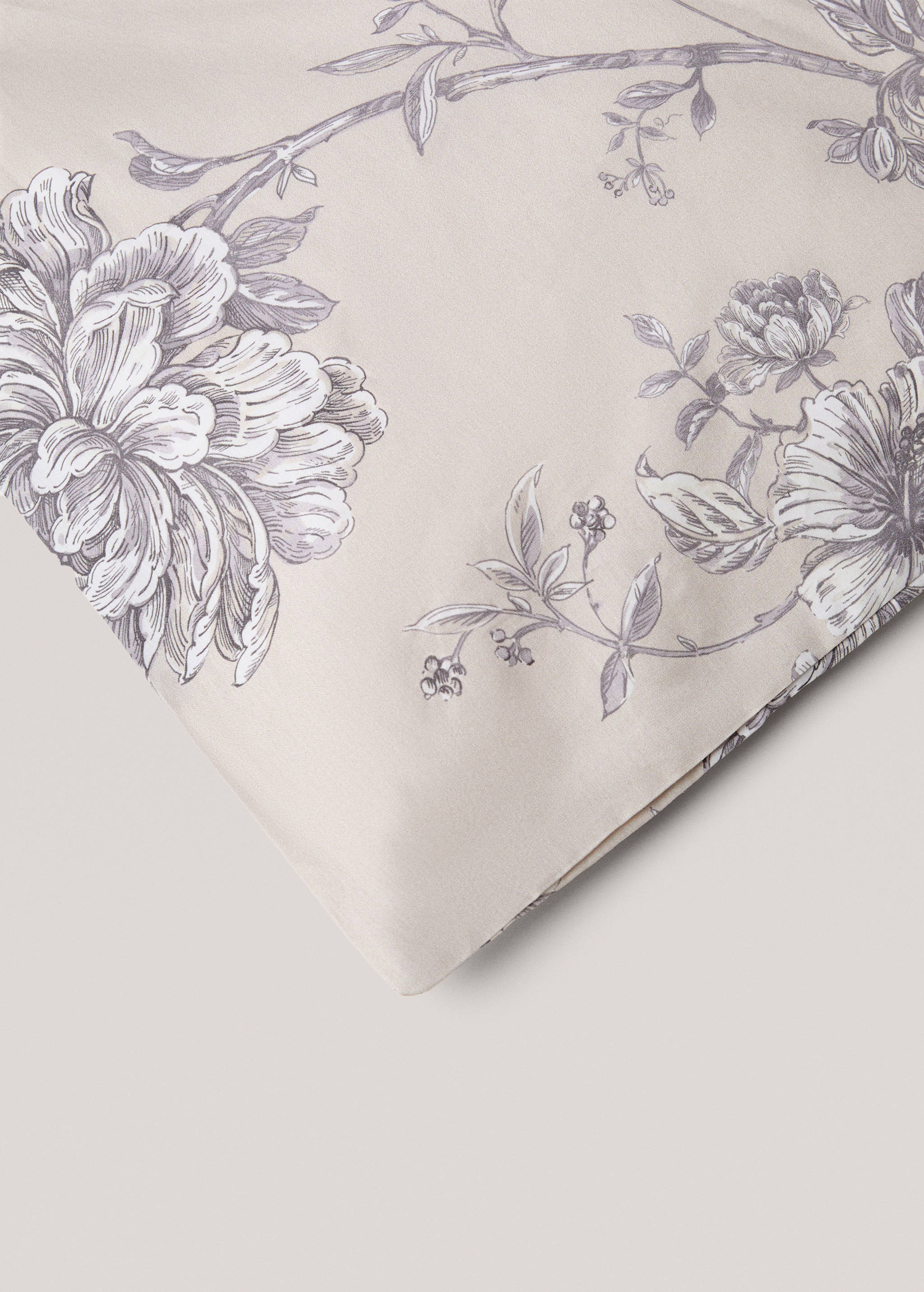 Percale cotton floral-print duvet cover for 150cm bed - Details of the article 3