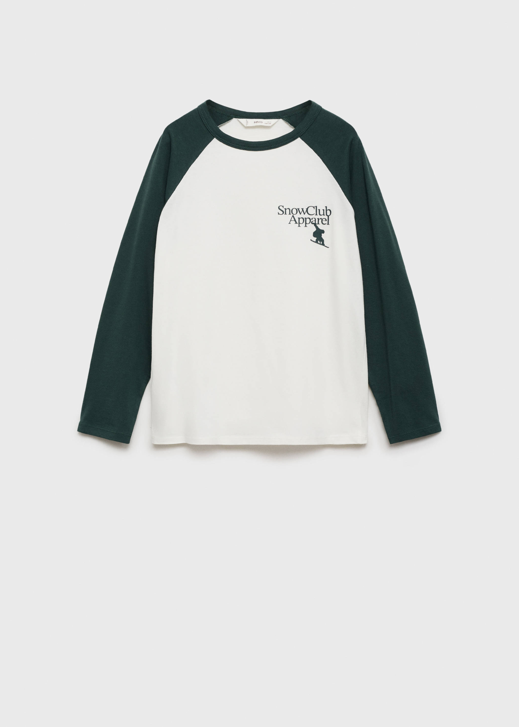 Contrasting cotton-blend T-shirt - Article without model