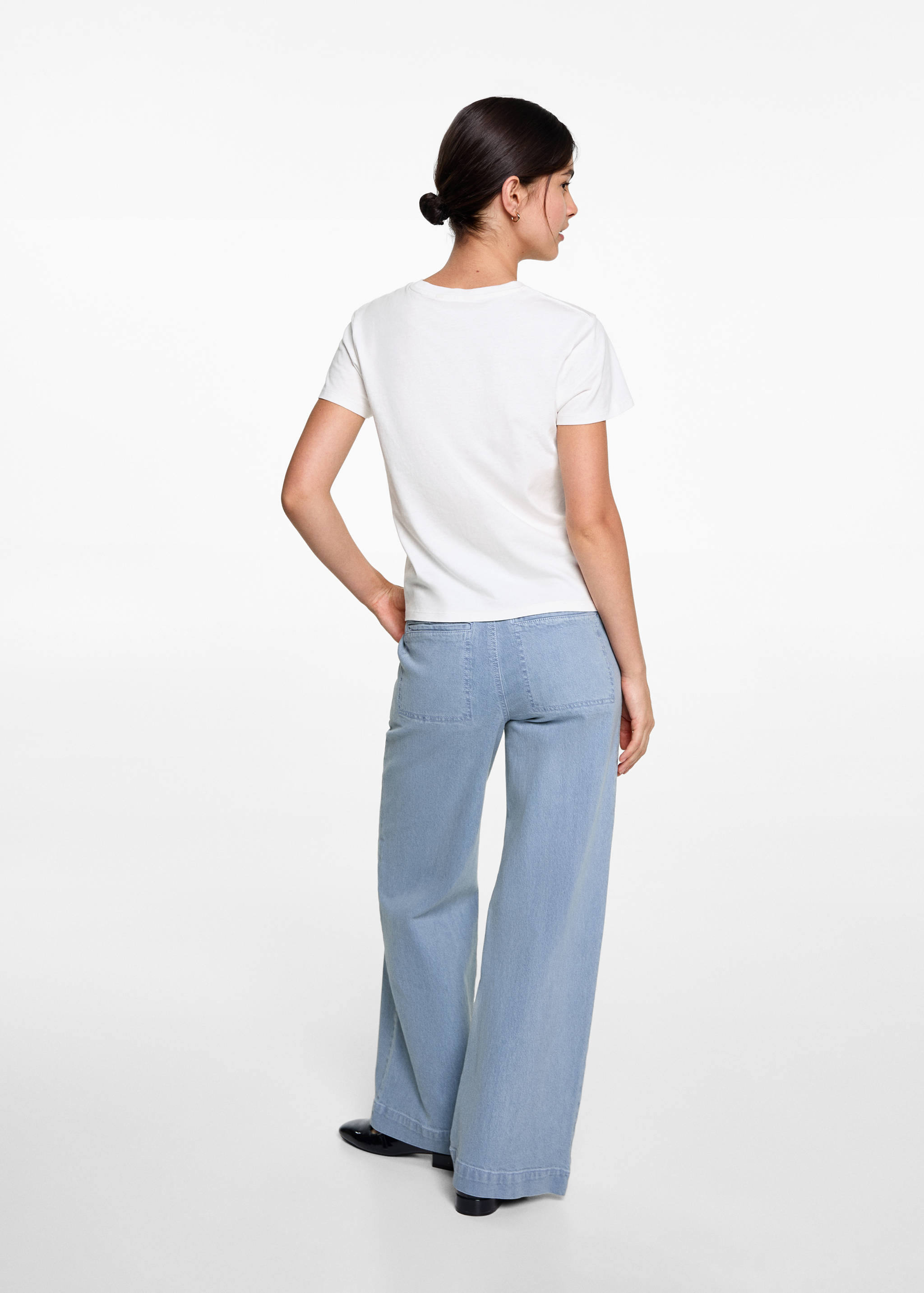 Printed cotton-blend T-shirt - Reverse of the article