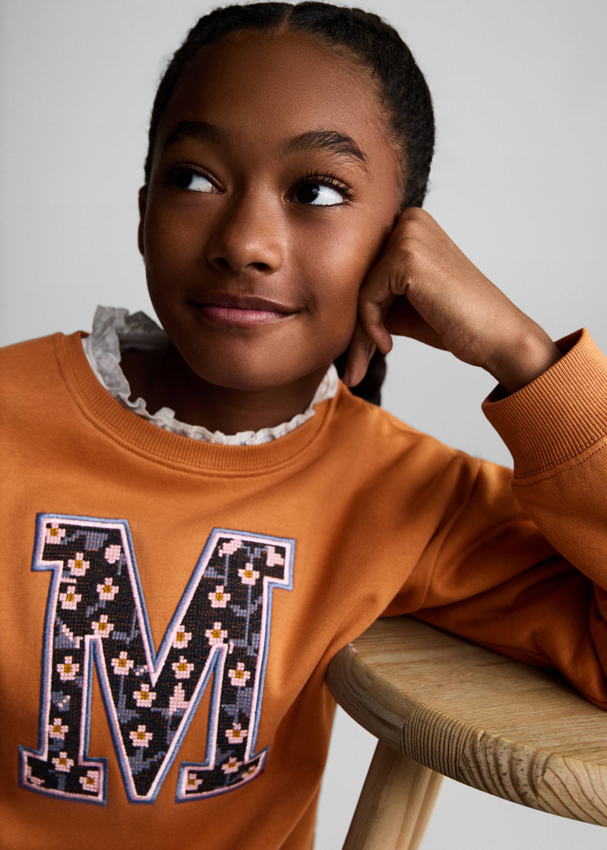 Sweat-shirt coton détails brodés - Détail de l'article 1