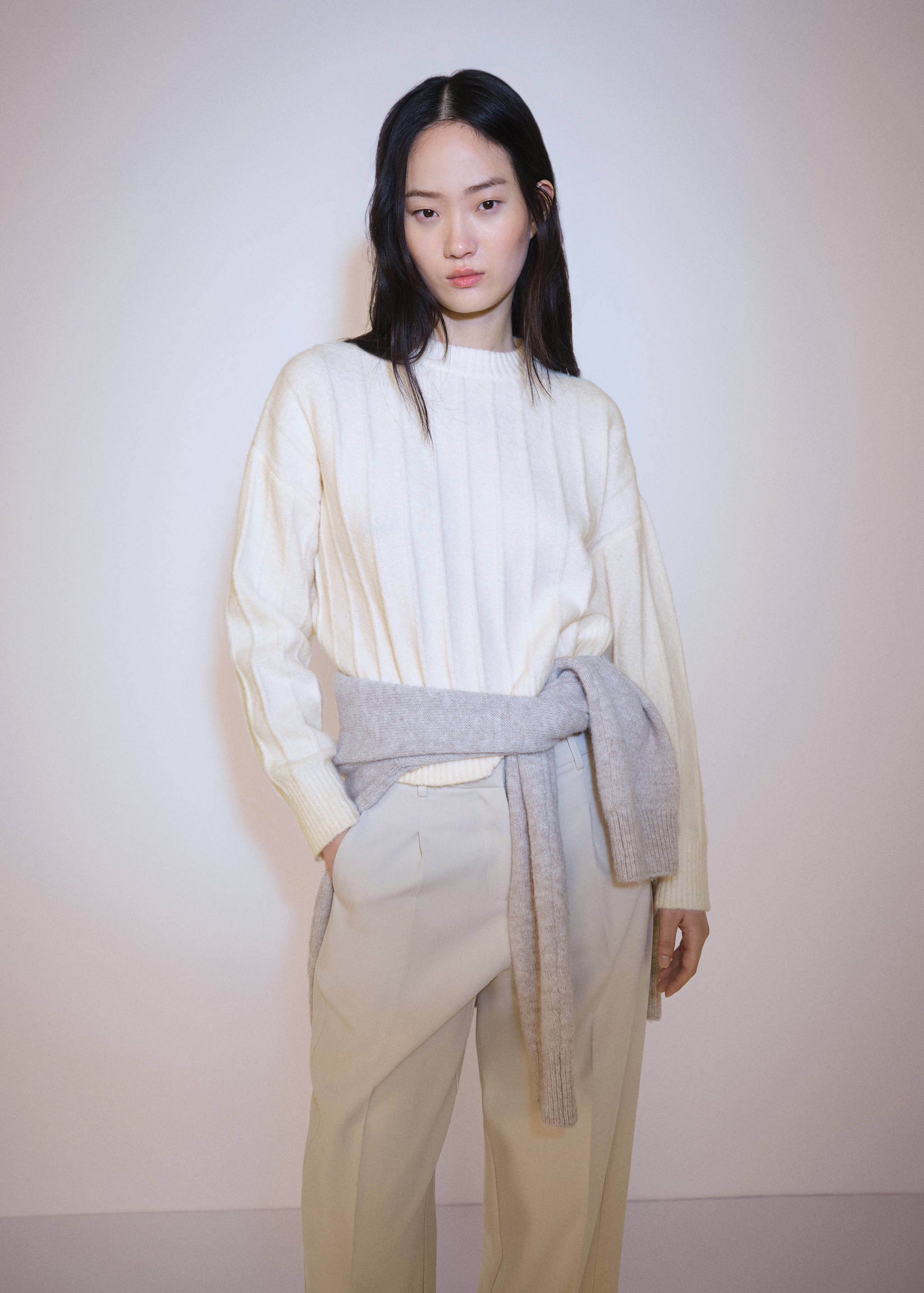 Pull-over maille col montant - Plan moyen