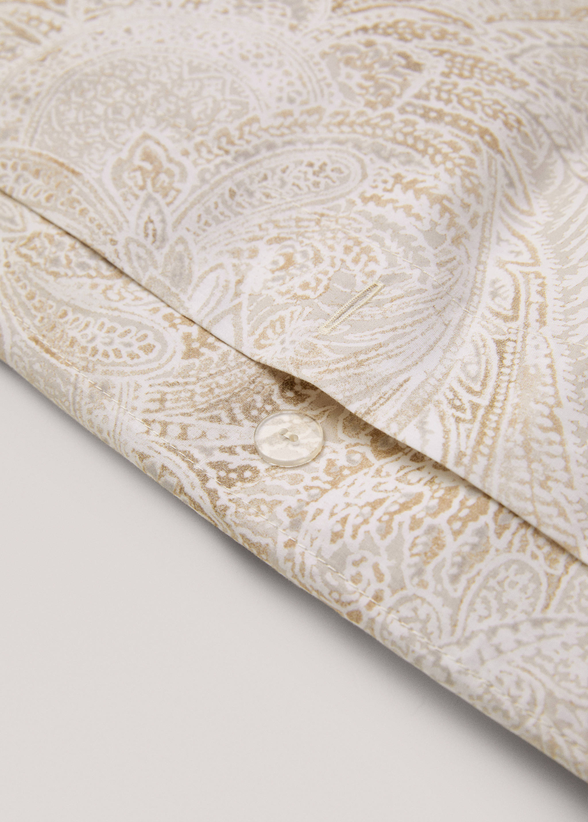 Percale cotton Paisley-print duvet cover for 150cm bed - Details of the article 3