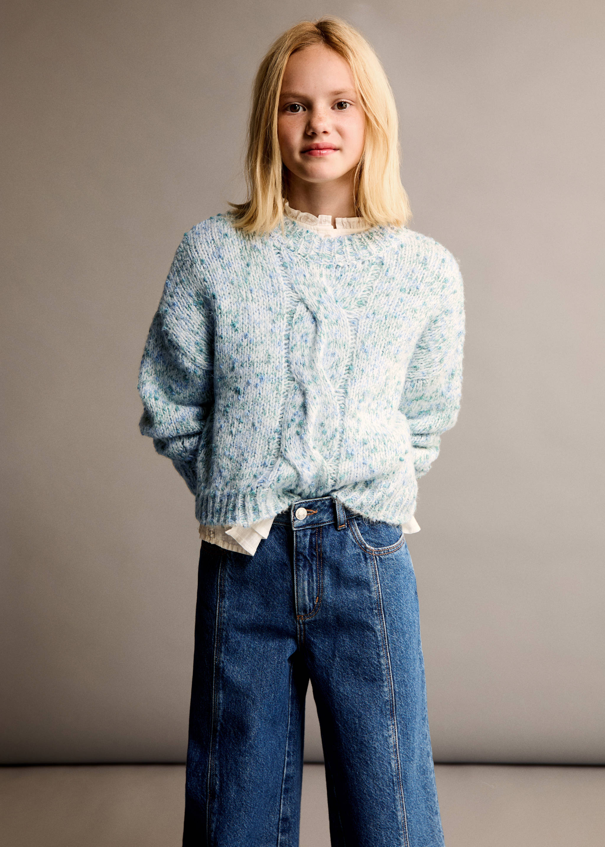 Pull-over bicolore maille - Plan général